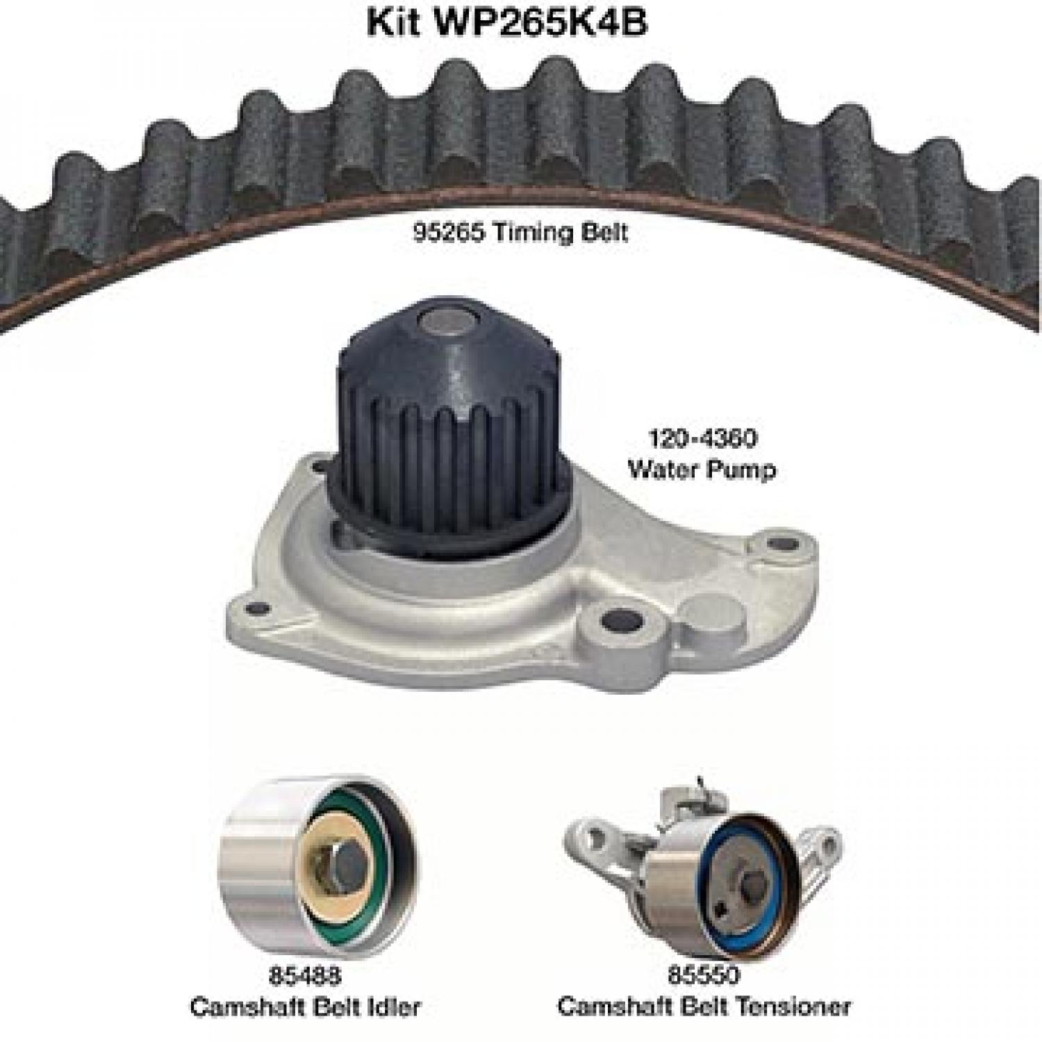 Dayco WP265K4B Engine Timing Belt Kit with Water Pump product image 1 of 1