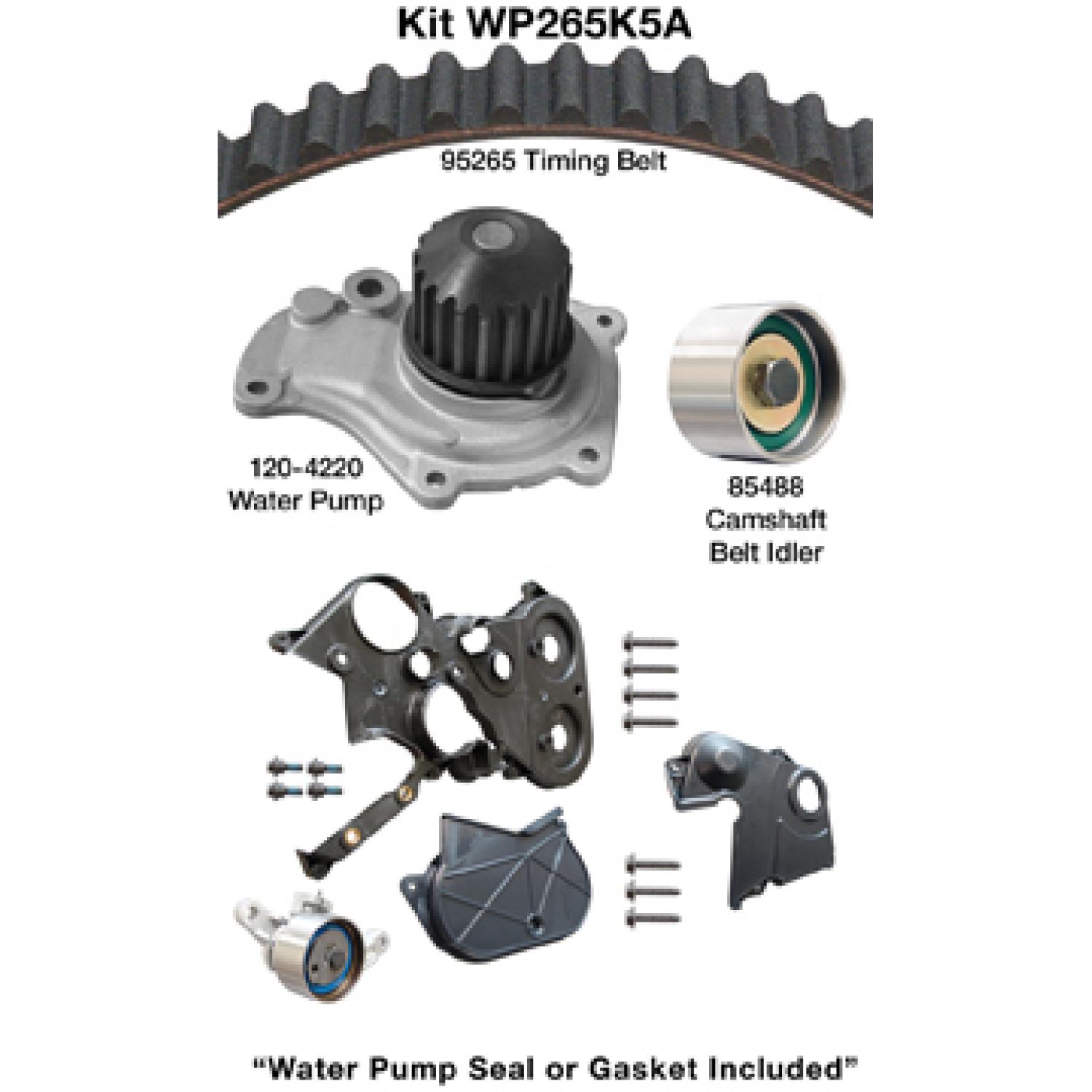 Dayco WP265K5A Engine Timing Belt Kit with Water Pump product image 1 of 1
