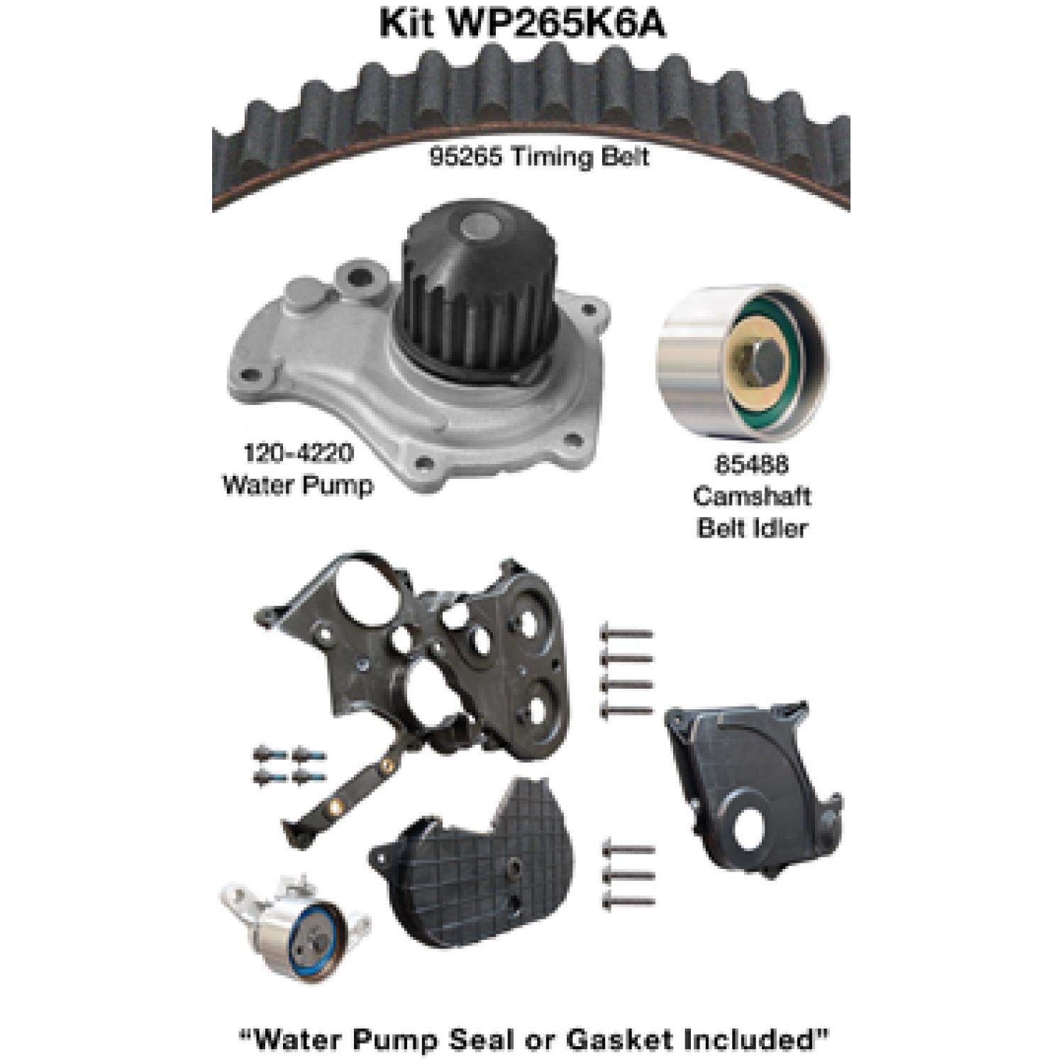 Dayco WP265K6A Engine Timing Belt Kit with Water Pump product image 1 of 1