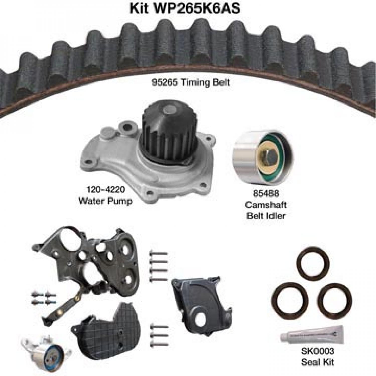 Dayco WP265K6AS - Engine Timing Belt Kit with Water Pump Dayco WP265K6AS Engine Timing Belt Kit with Water Pump product image 1 of 1