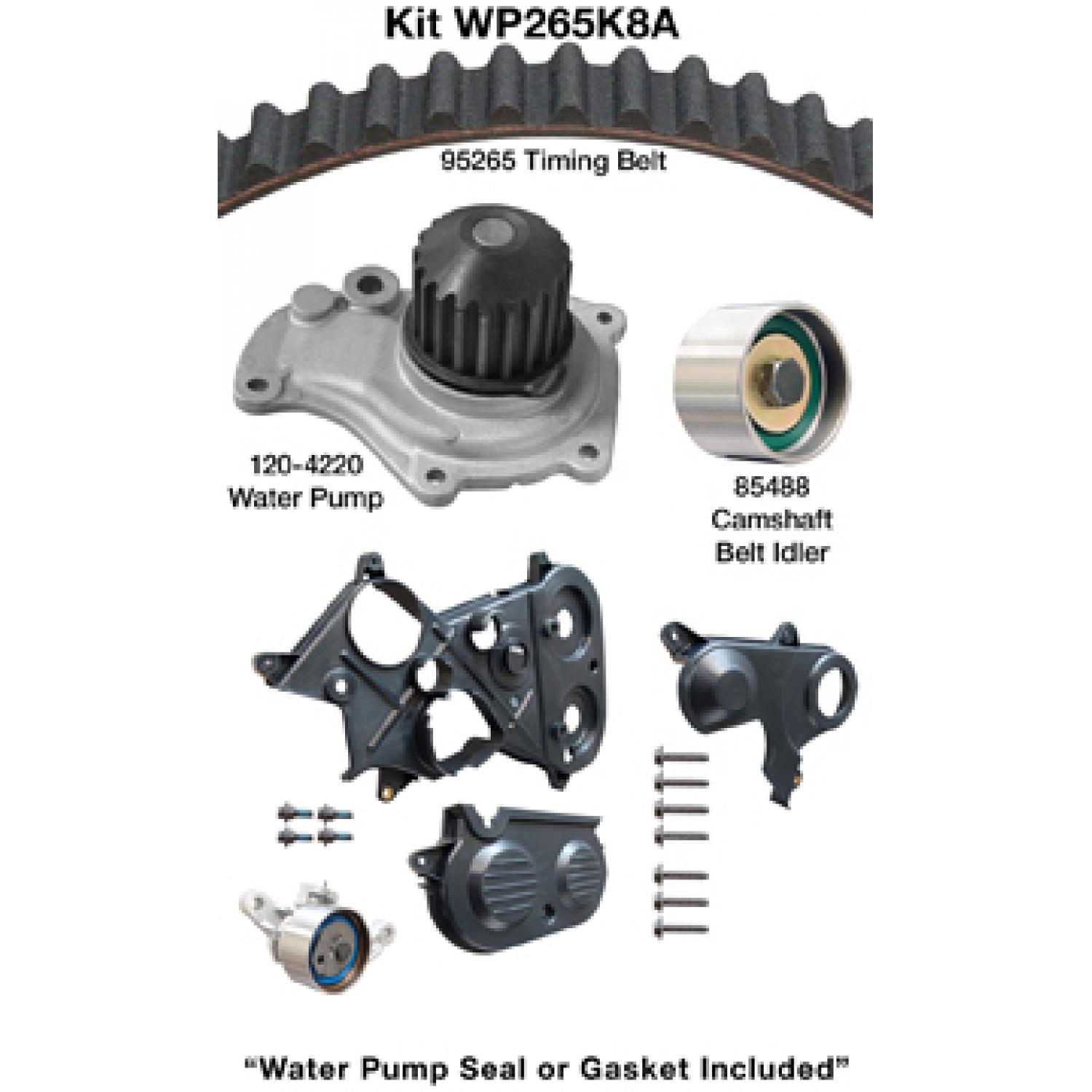 Dayco WP265K8A Engine Timing Belt Kit with Water Pump product image 1 of 1