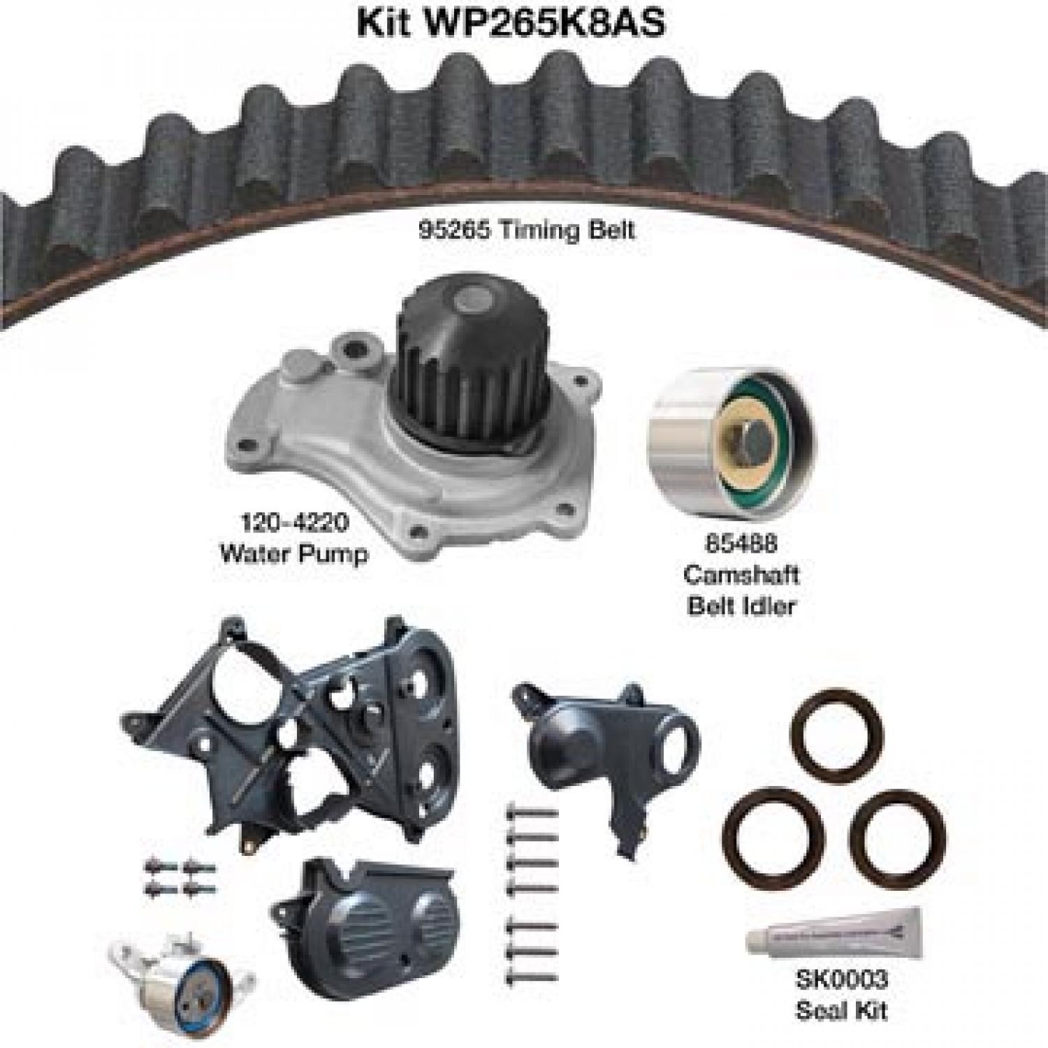 Dayco WP265K8AS - Engine Timing Belt Kit with Water Pump Dayco WP265K8AS Engine Timing Belt Kit with Water Pump product image 1 of 1