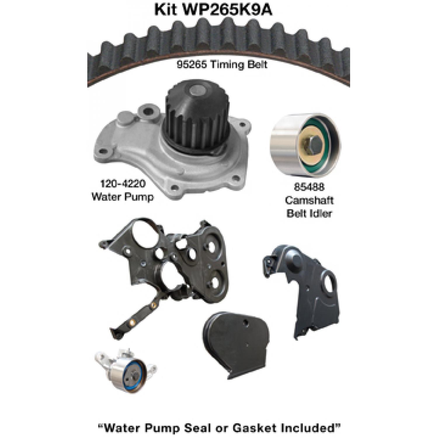 Dayco WP265K9A Engine Timing Belt Kit with Water Pump product image 1 of 1
