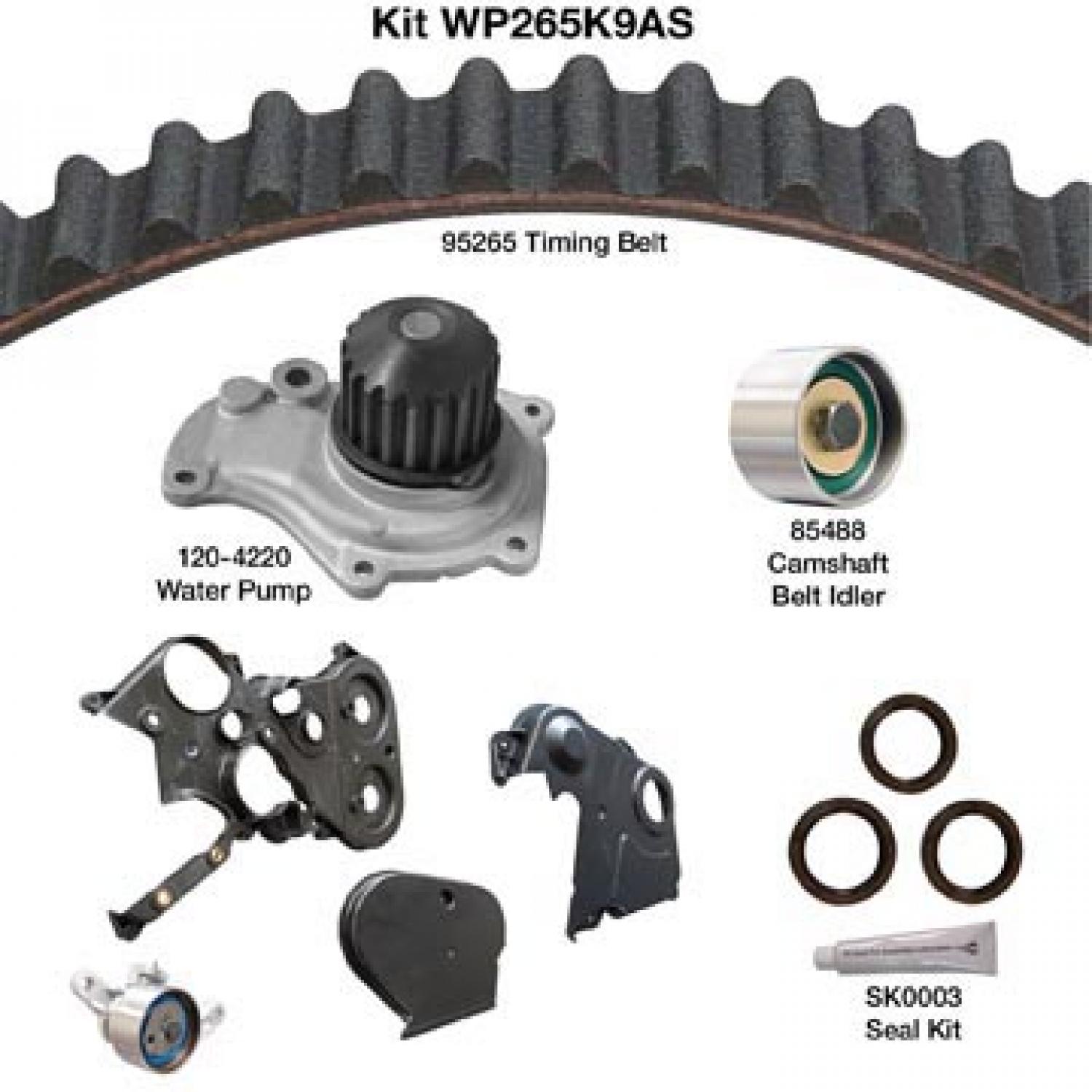 Dayco WP265K9AS - Engine Timing Belt Kit with Water Pump Dayco WP265K9AS Engine Timing Belt Kit with Water Pump product image 1 of 1