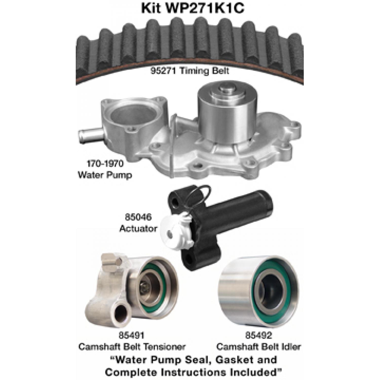 Dayco WP271K1C - Engine Timing Belt Kit with Water Pump Dayco WP271K1C Engine Timing Belt Kit with Water Pump product image 1 of 1
