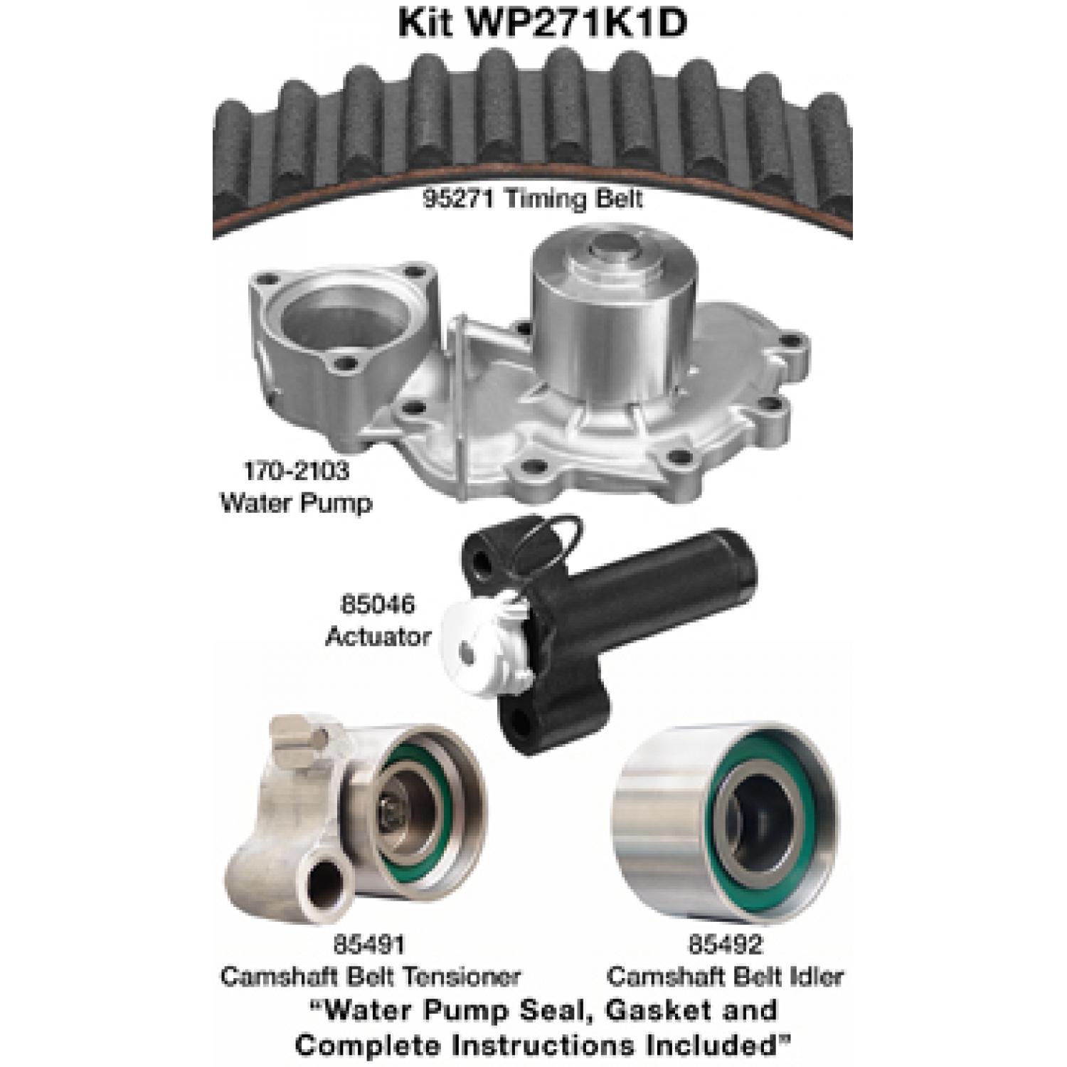 Dayco WP271K1D Engine Timing Belt Kit with Water Pump product image 1 of 1