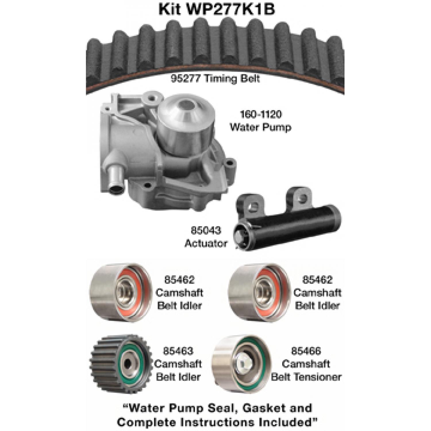 Dayco WP277K1B Engine Timing Belt Kit with Water Pump product image 1 of 1
