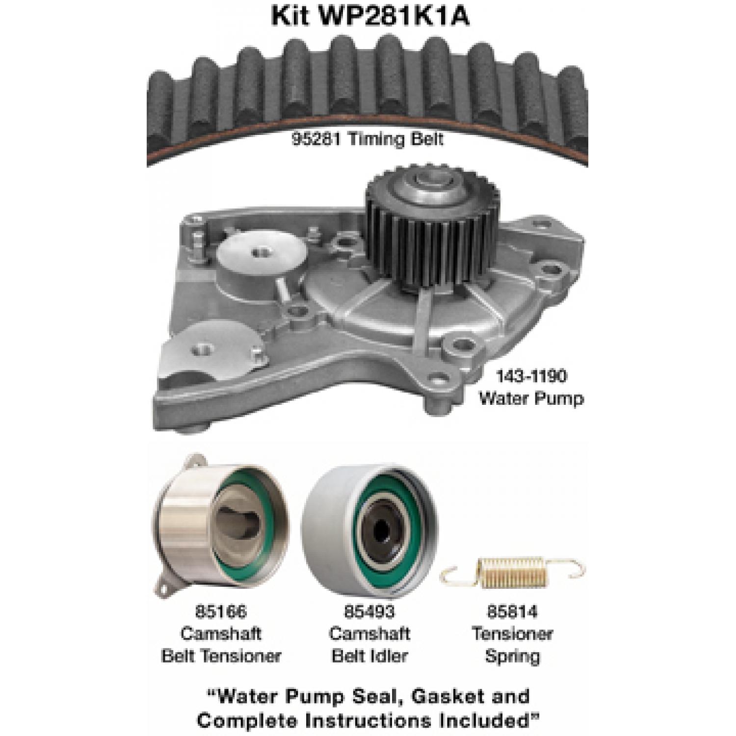 Dayco WP281K1A Engine Timing Belt Kit with Water Pump product image 1 of 1