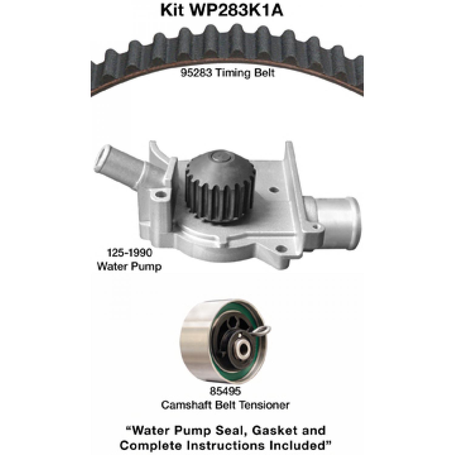 Dayco WP283K1A Engine Timing Belt Kit with Water Pump product image 1 of 1