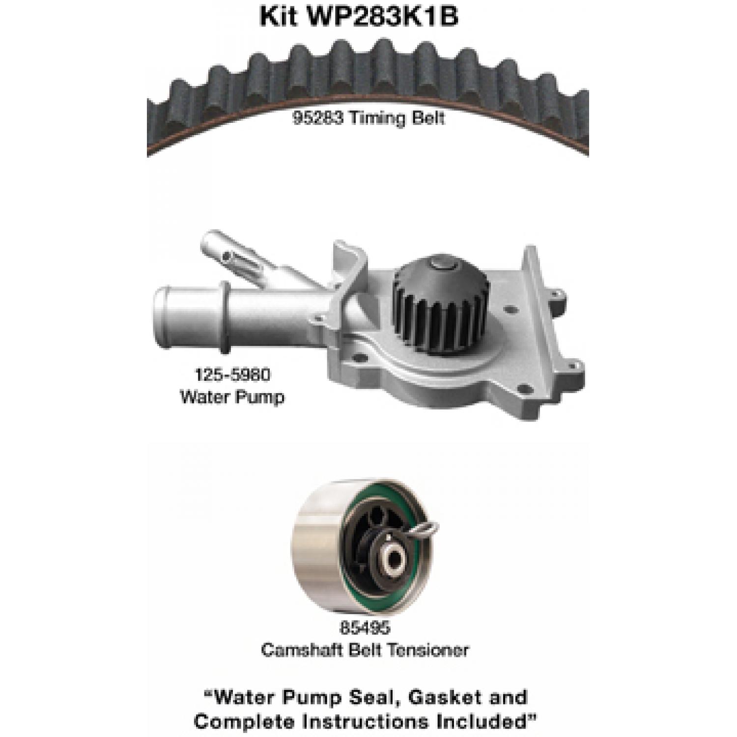 Dayco WP283K1B Engine Timing Belt Kit with Water Pump product image 1 of 1
