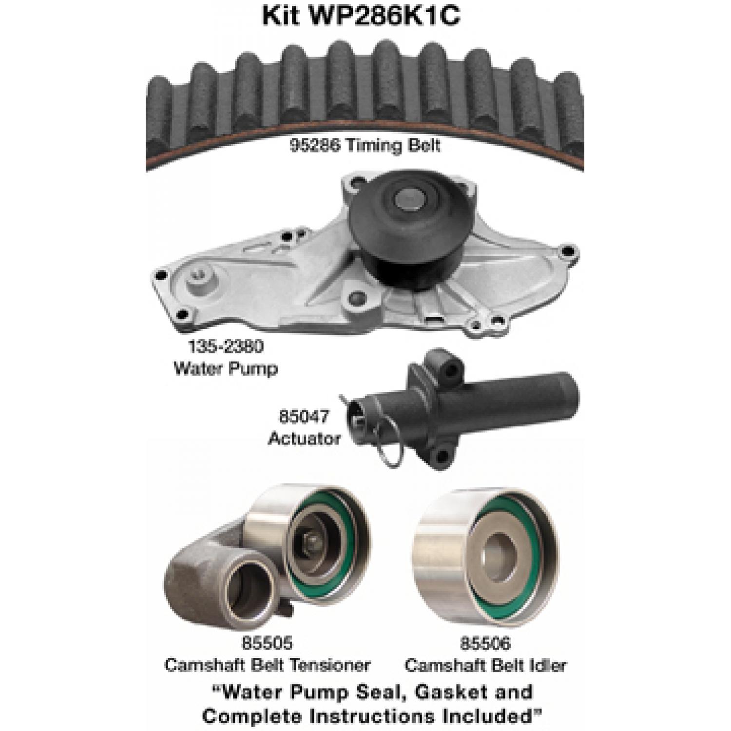 Dayco WP286K1C Engine Timing Belt Kit with Water Pump product image 1 of 1