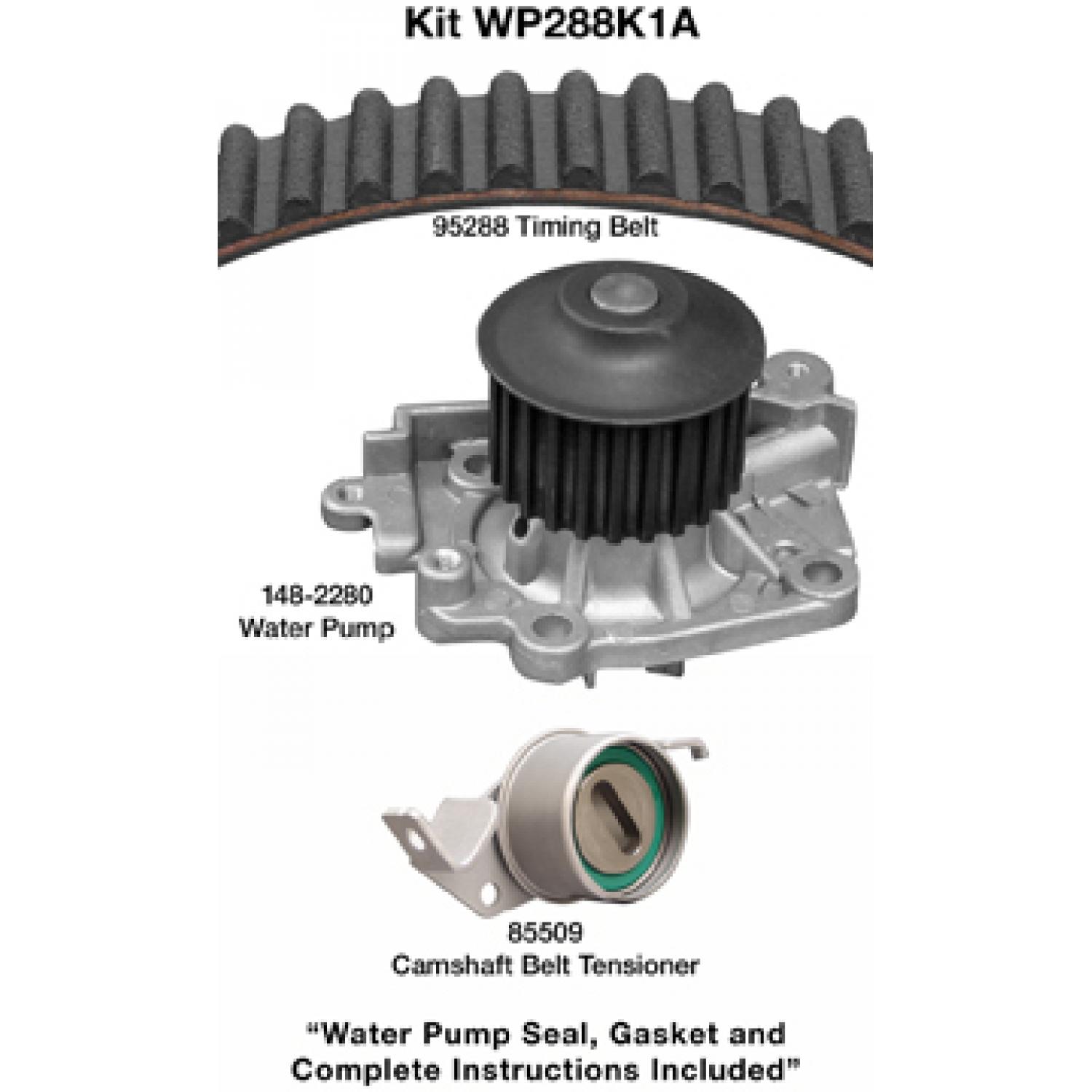 Dayco WP288K1A Engine Timing Belt Kit with Water Pump product image 1 of 1