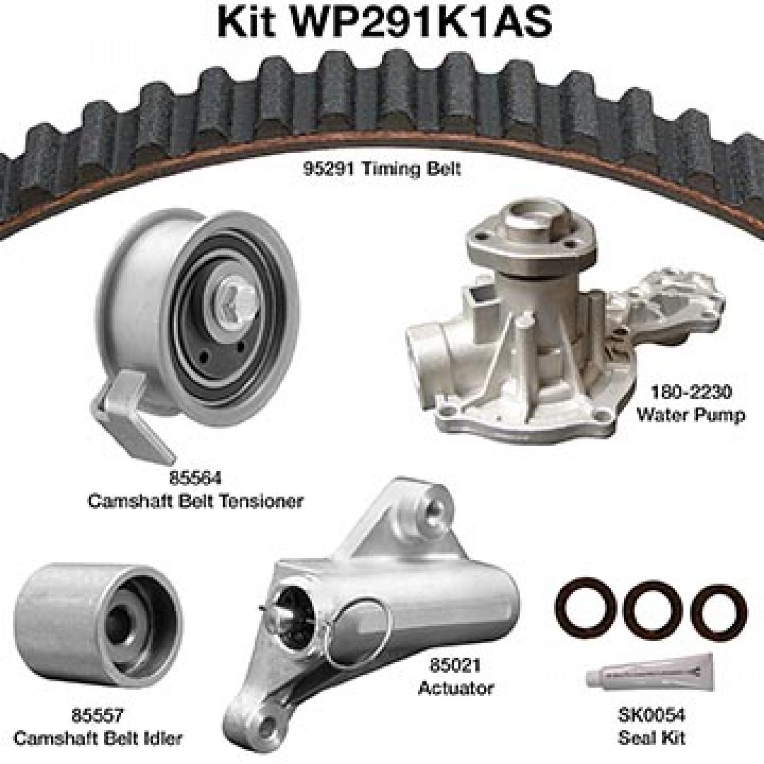Dayco WP291K1AS Engine Timing Belt Kit with Water Pump product image 1 of 1