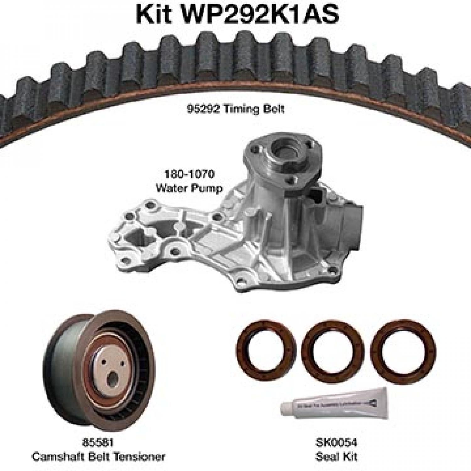 Dayco WP292K1AS - Engine Timing Belt Kit with Water Pump Dayco WP292K1AS Engine Timing Belt Kit with Water Pump product image 1 of 1