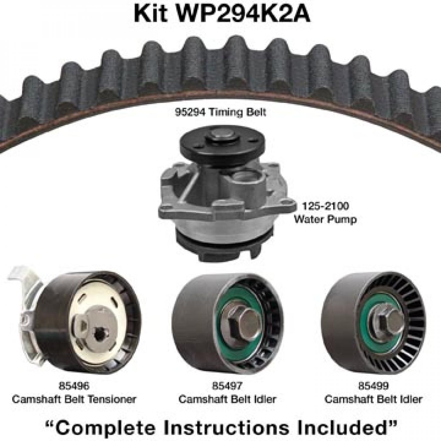 Dayco WP294K2A Engine Timing Belt Kit with Water Pump product image 1 of 1