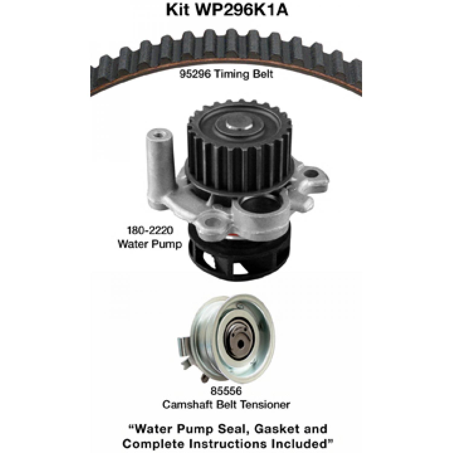 Dayco WP296K1A - Engine Timing Belt Kit with Water Pump Dayco WP296K1A Engine Timing Belt Kit with Water Pump product image 1 of 1
