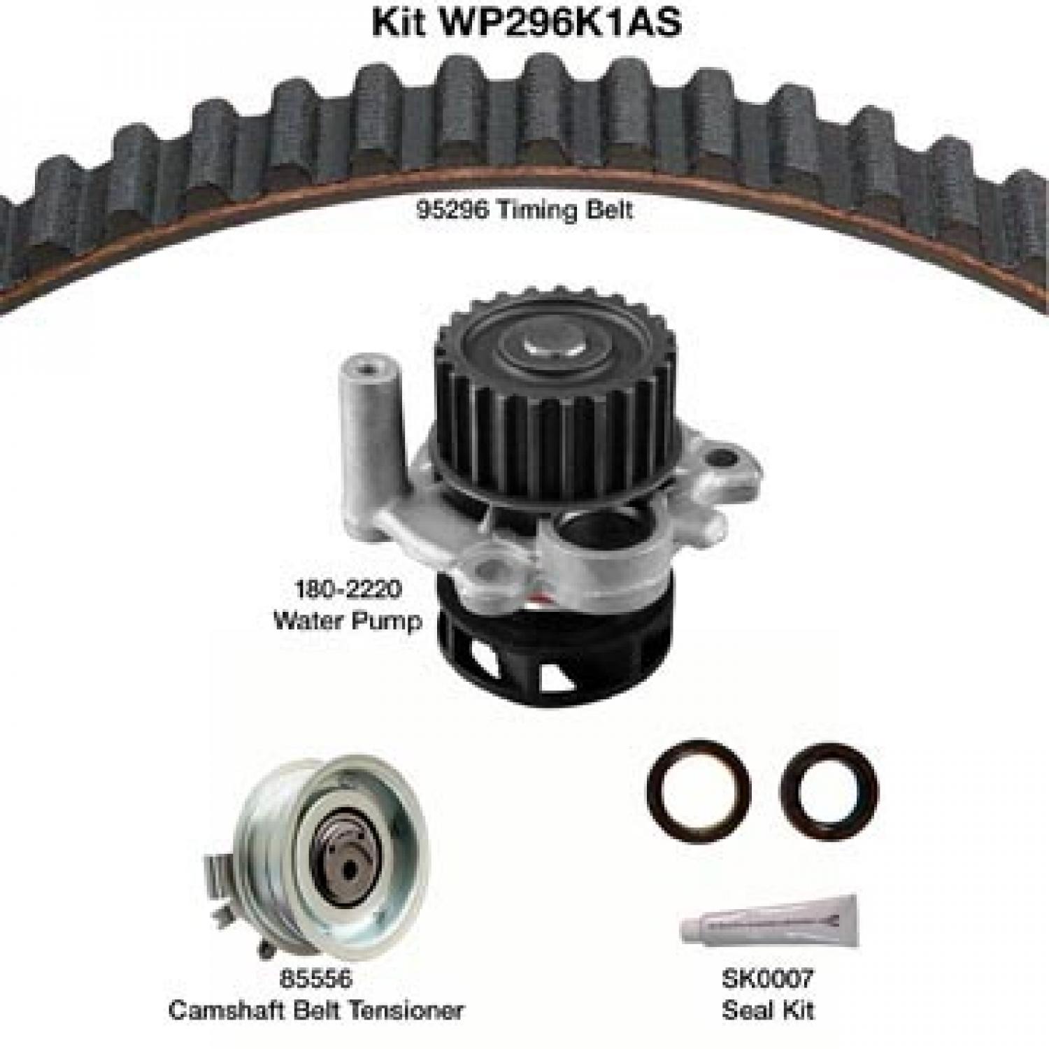 Dayco WP296K1AS - Engine Timing Belt Kit with Water Pump Dayco WP296K1AS Engine Timing Belt Kit with Water Pump product image 1 of 1