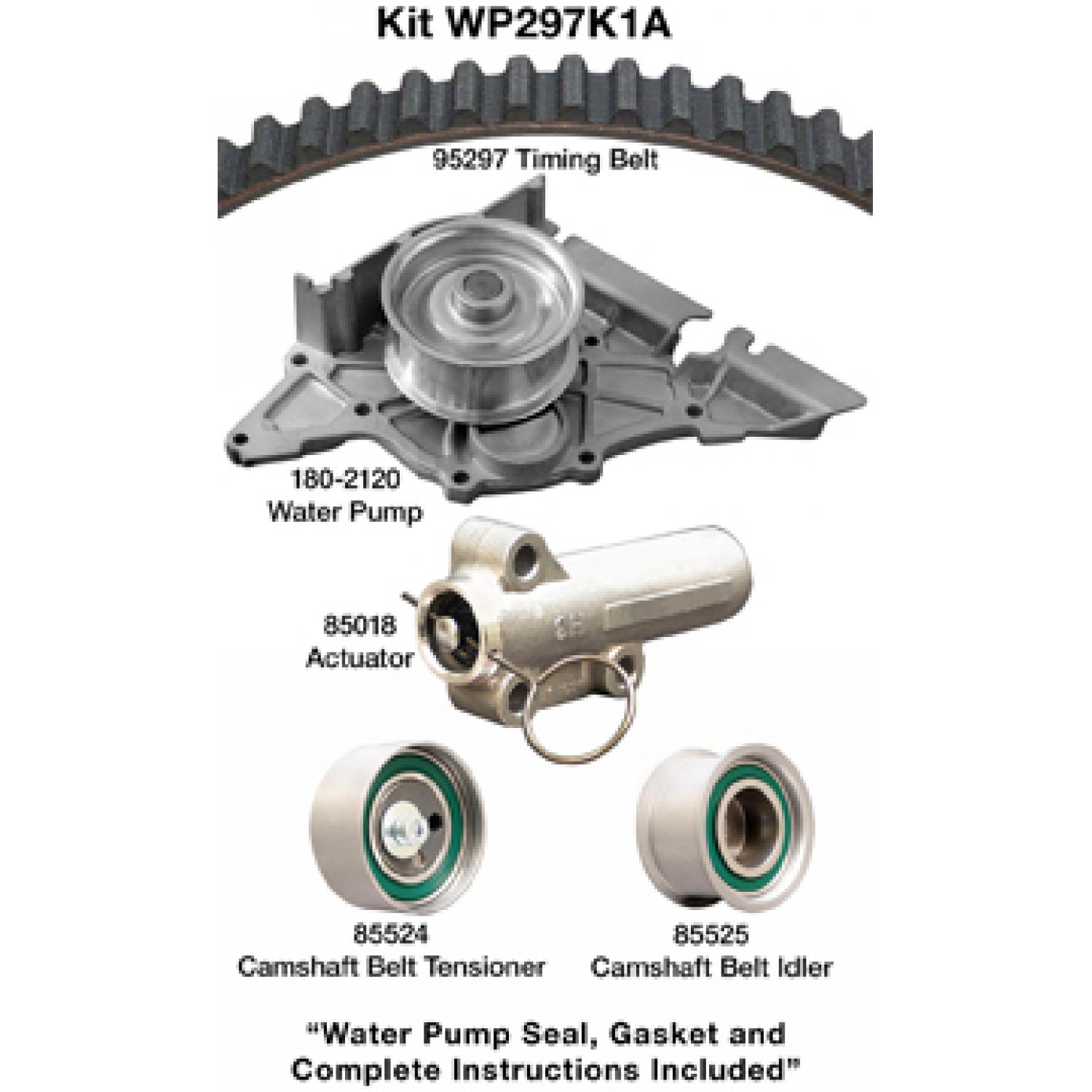 Dayco WP297K1A Engine Timing Belt Kit with Water Pump product image 1 of 1