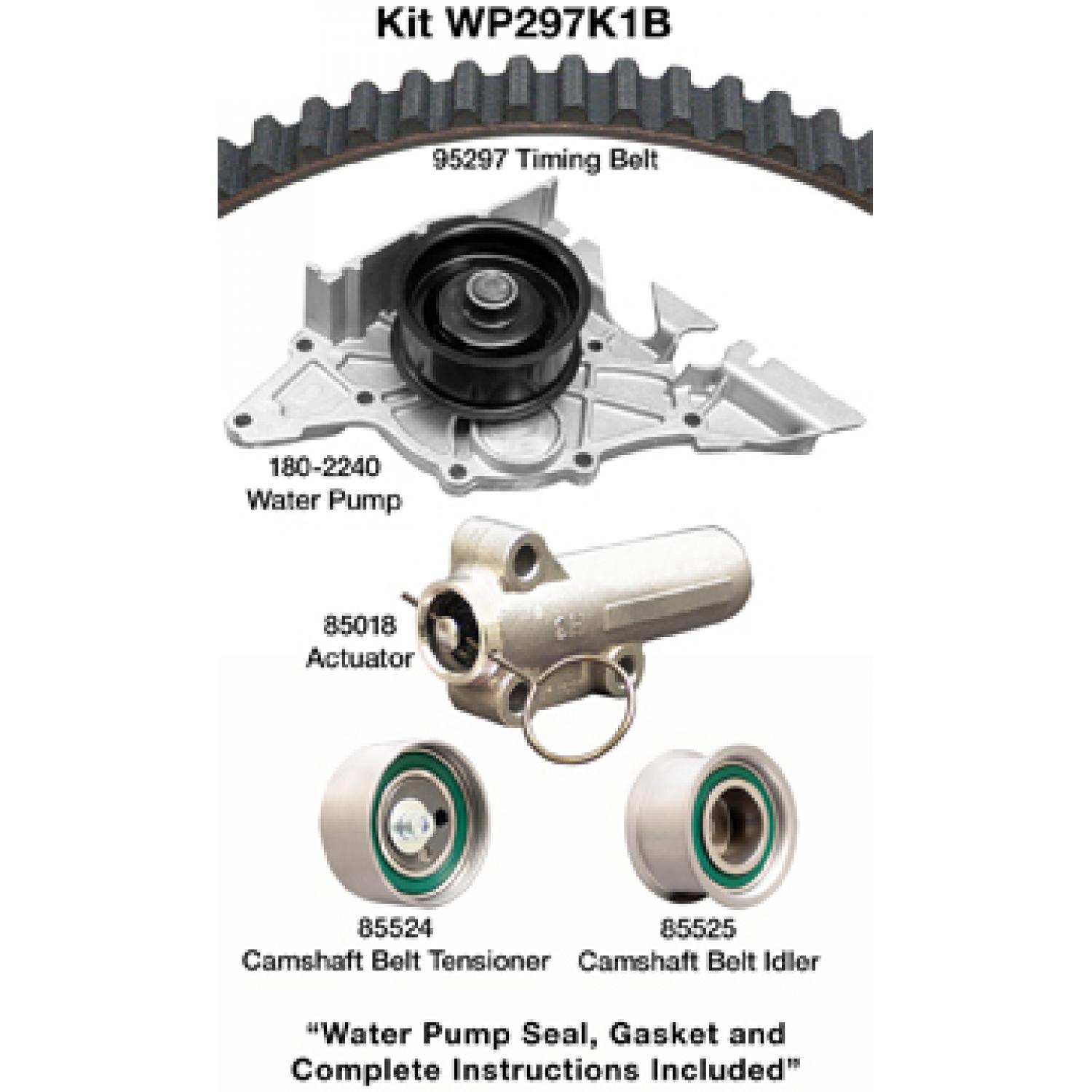 Dayco WP297K1B Engine Timing Belt Kit with Water Pump product image 1 of 1