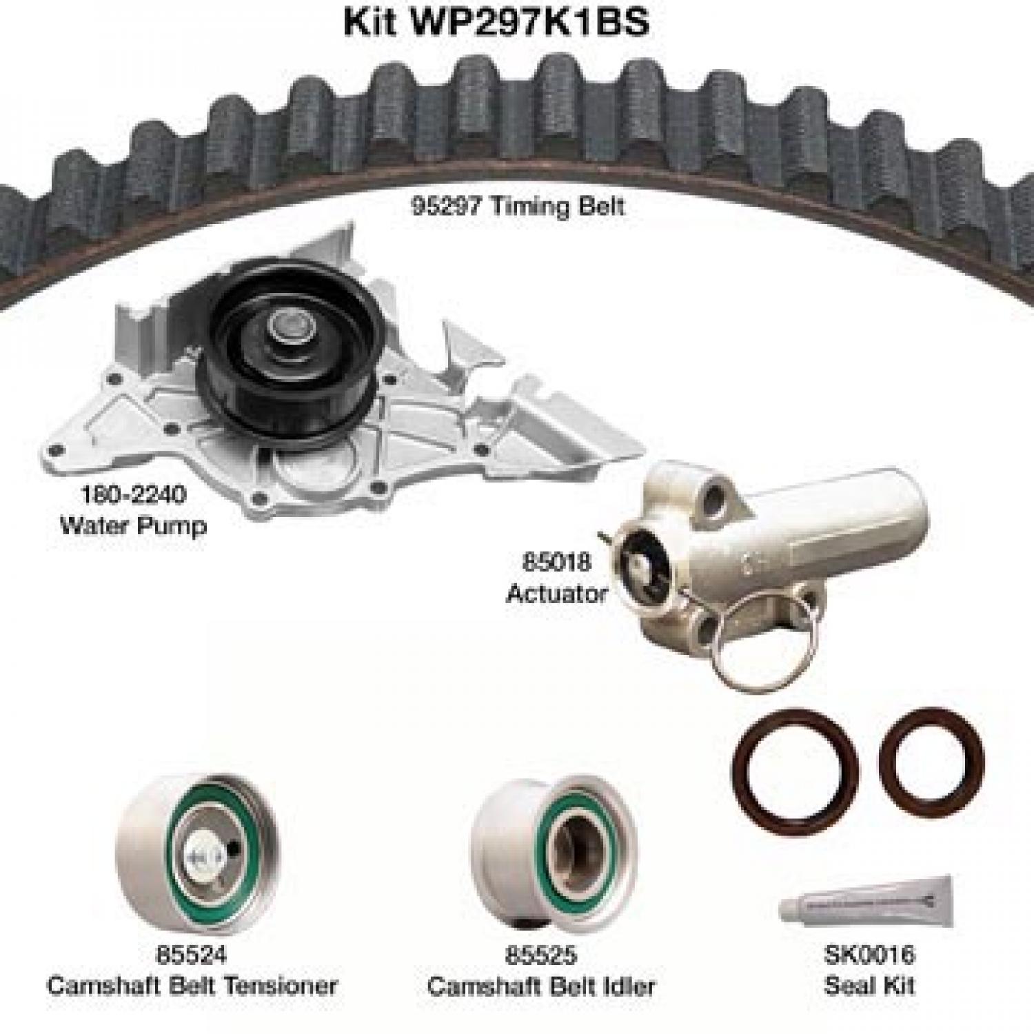 Dayco WP297K1BS - Engine Timing Belt Kit with Water Pump Dayco WP297K1BS Engine Timing Belt Kit with Water Pump product image 1 of 1
