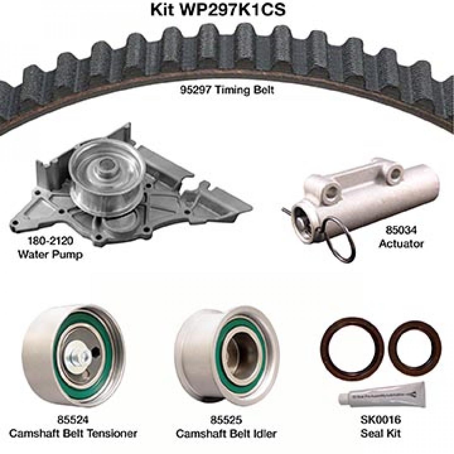 Dayco WP297K1CS - Engine Timing Belt Kit with Water Pump Dayco WP297K1CS Engine Timing Belt Kit with Water Pump product image 1 of 1