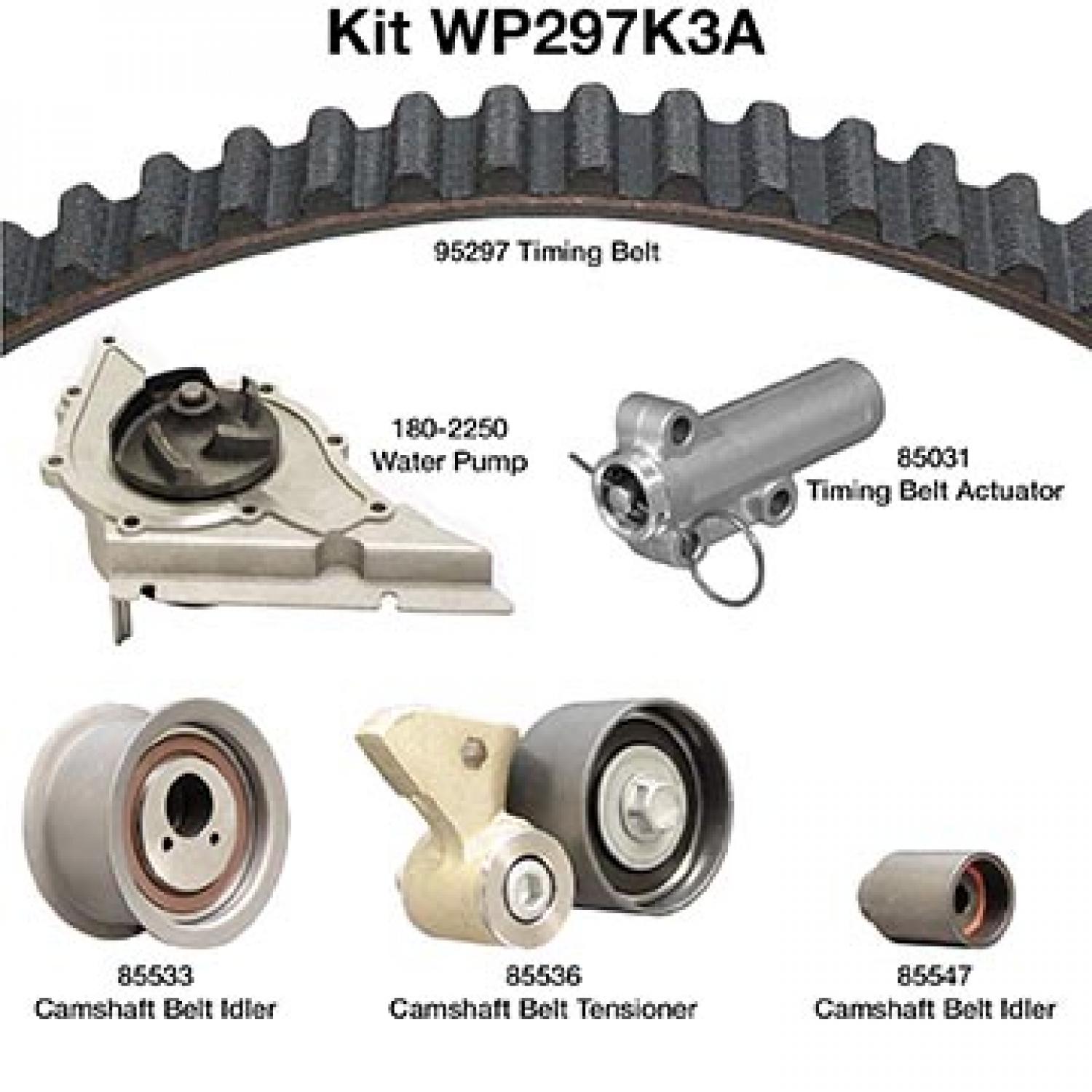 Dayco WP297K3A Engine Timing Belt Kit with Water Pump product image 1 of 1