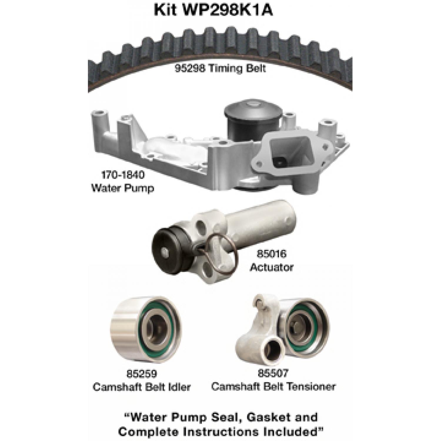 Dayco WP298K1A Engine Timing Belt Kit with Water Pump product image 1 of 1