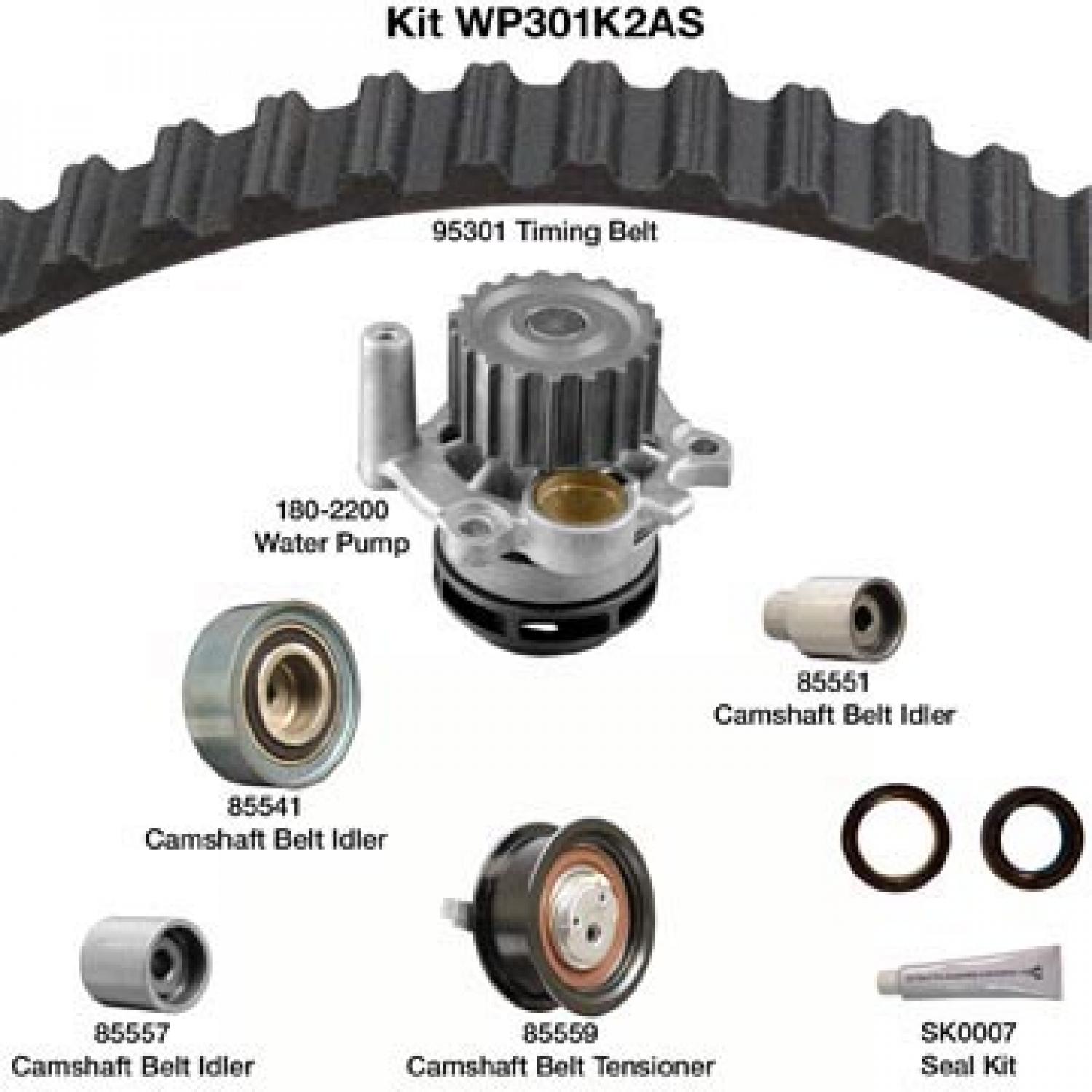 Dayco WP301K2AS - Engine Timing Belt Kit with Water Pump Dayco WP301K2AS Engine Timing Belt Kit with Water Pump product image 1 of 1