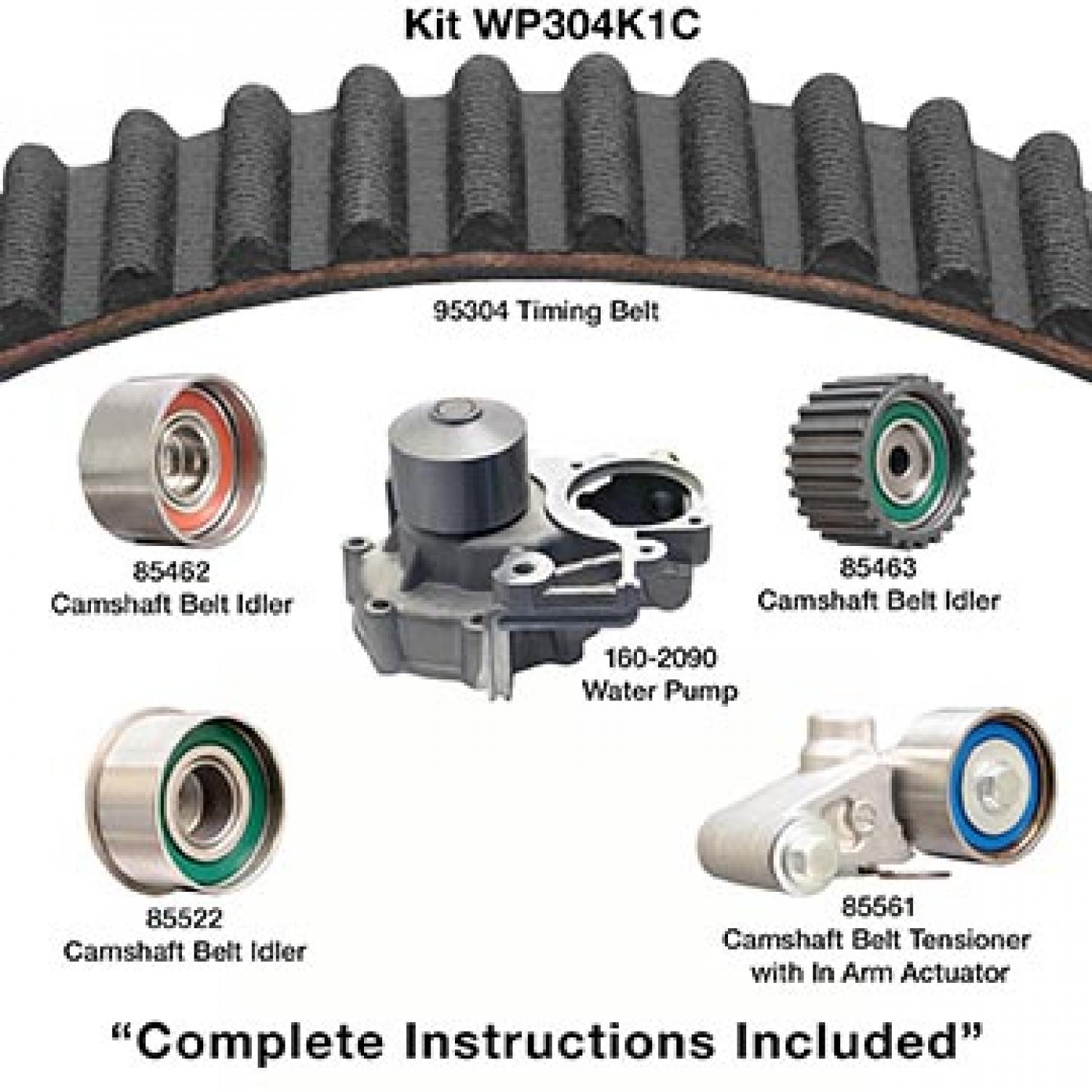 Dayco WP304K1C Engine Timing Belt Kit with Water Pump product image 1 of 1