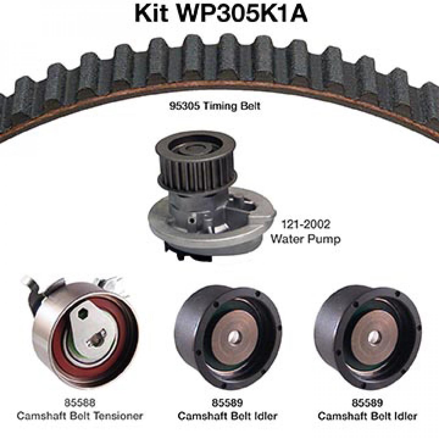 Dayco WP305K1A Engine Timing Belt Kit with Water Pump product image 1 of 1