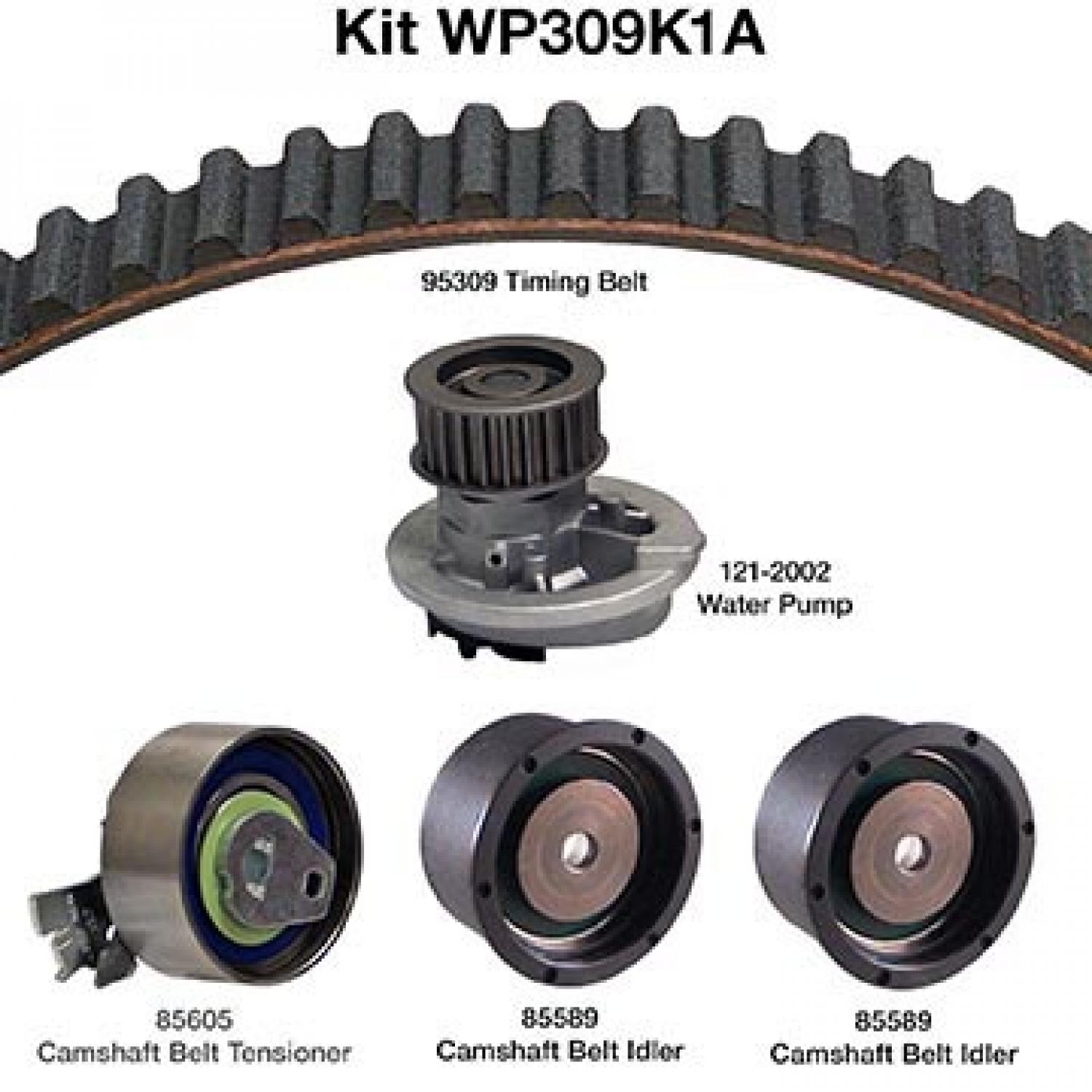 Dayco WP309K1A - Engine Timing Belt Kit with Water Pump Dayco WP309K1A Engine Timing Belt Kit with Water Pump product image 1 of 1