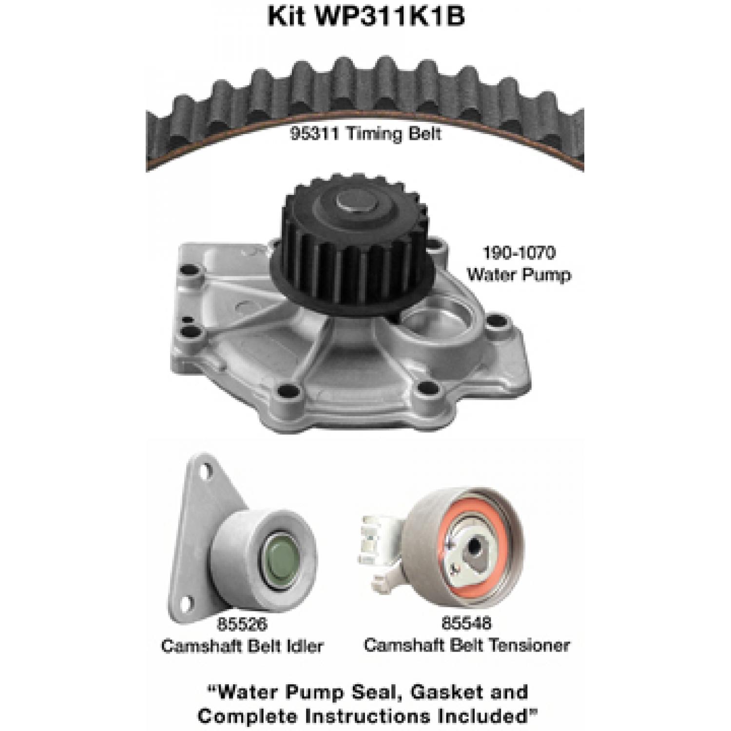 Dayco WP311K1B Engine Timing Belt Kit with Water Pump product image 1 of 1
