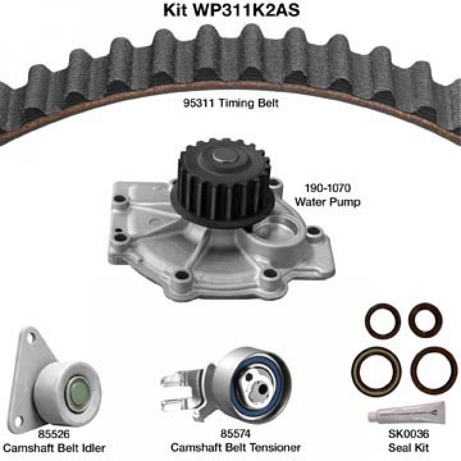 Dayco WP311K2AS - Engine Timing Belt Kit with Water Pump Dayco WP311K2AS Engine Timing Belt Kit with Water Pump product image 1 of 1