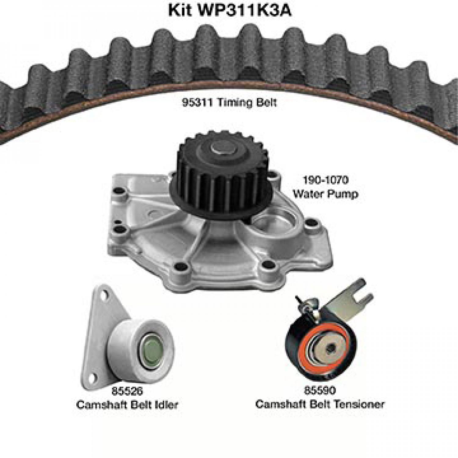 Dayco WP311K3A Engine Timing Belt Kit with Water Pump product image 1 of 1