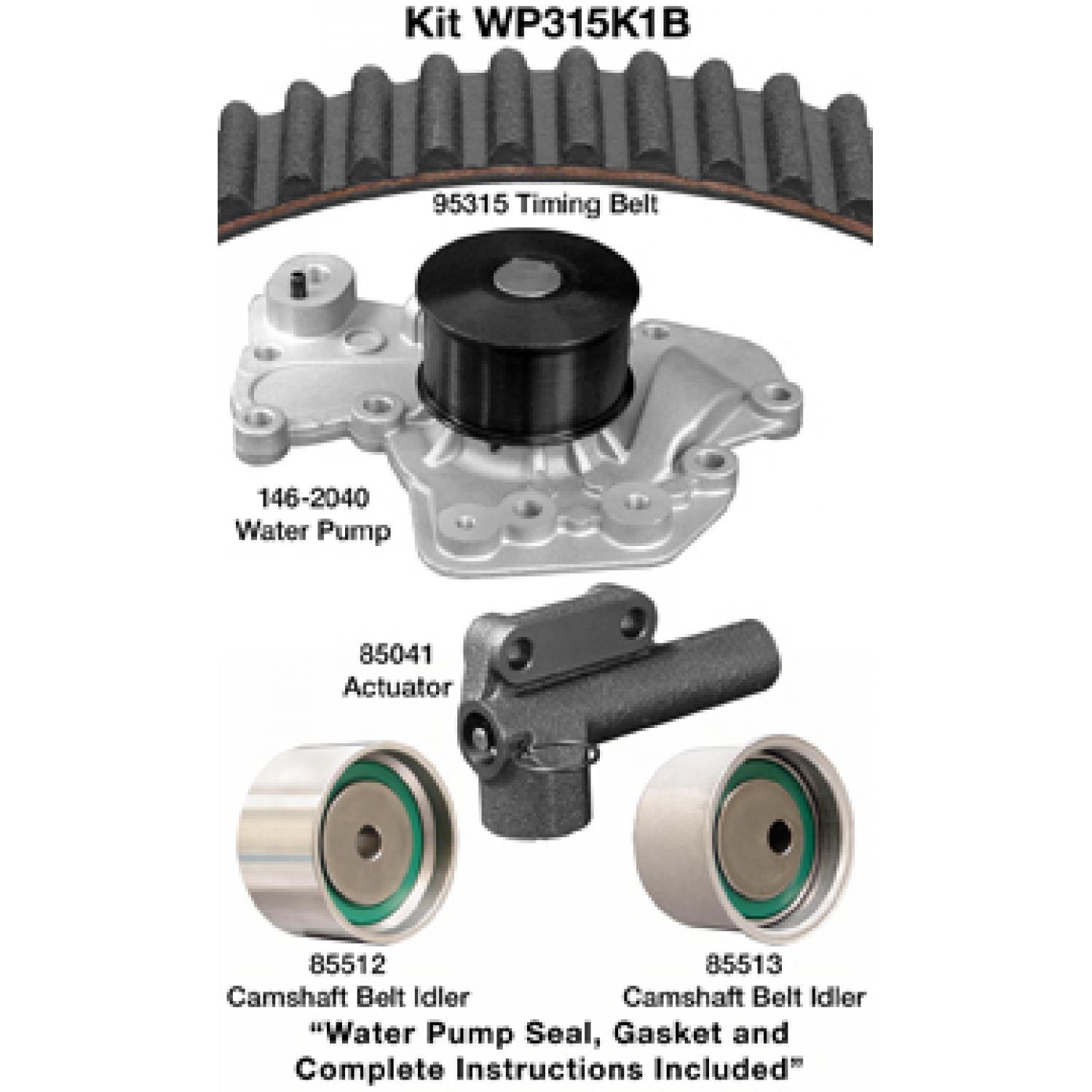 Dayco WP315K1B - Engine Timing Belt Kit with Water Pump Dayco WP315K1B Engine Timing Belt Kit with Water Pump product image 1 of 1