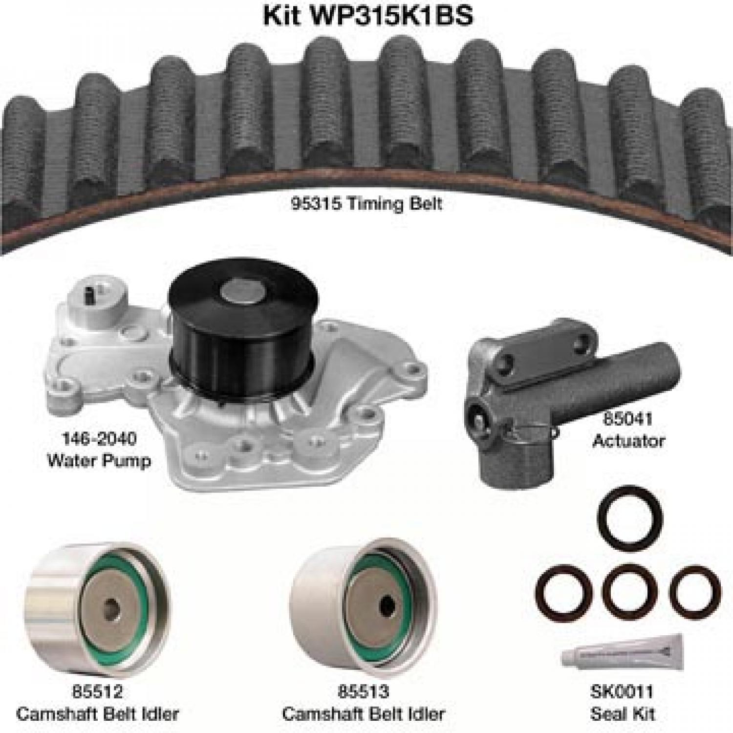 Dayco WP315K1BS Engine Timing Belt Kit with Water Pump product image 1 of 1
