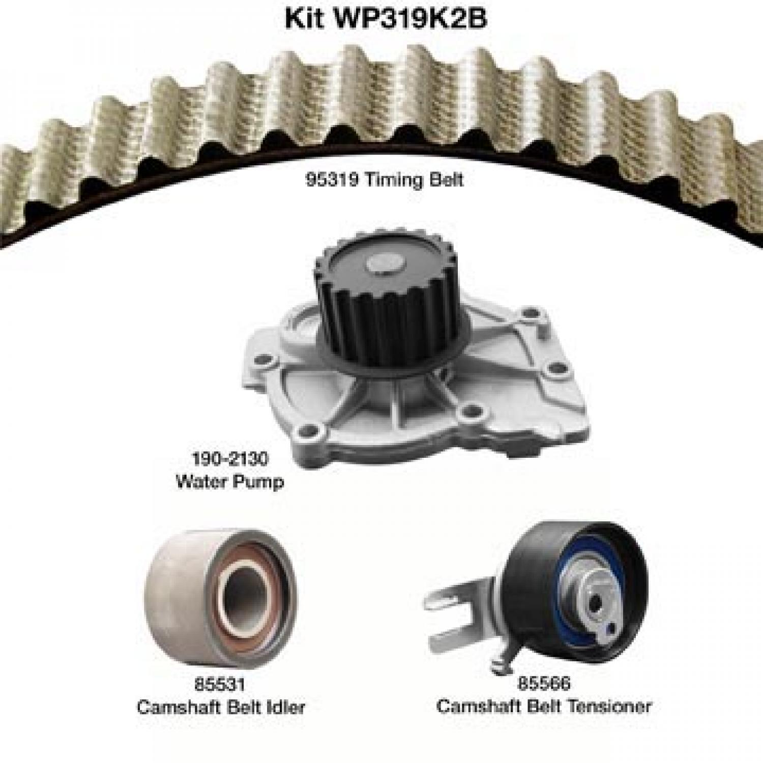 Dayco WP319K2B Engine Timing Belt Kit with Water Pump product image 1 of 1