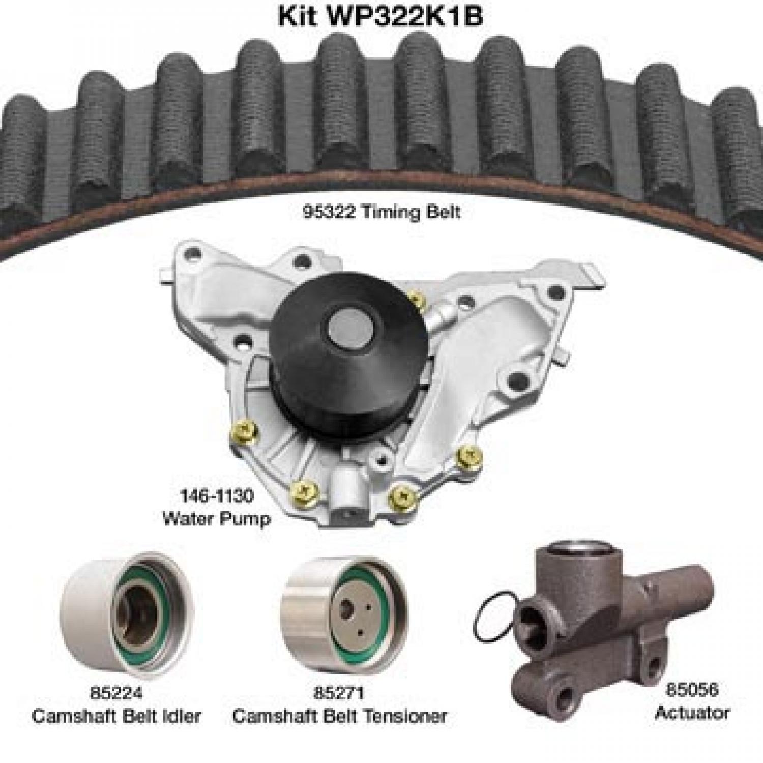 Dayco WP322K1B - Engine Timing Belt Kit with Water Pump Dayco WP322K1B Engine Timing Belt Kit with Water Pump product image 1 of 1