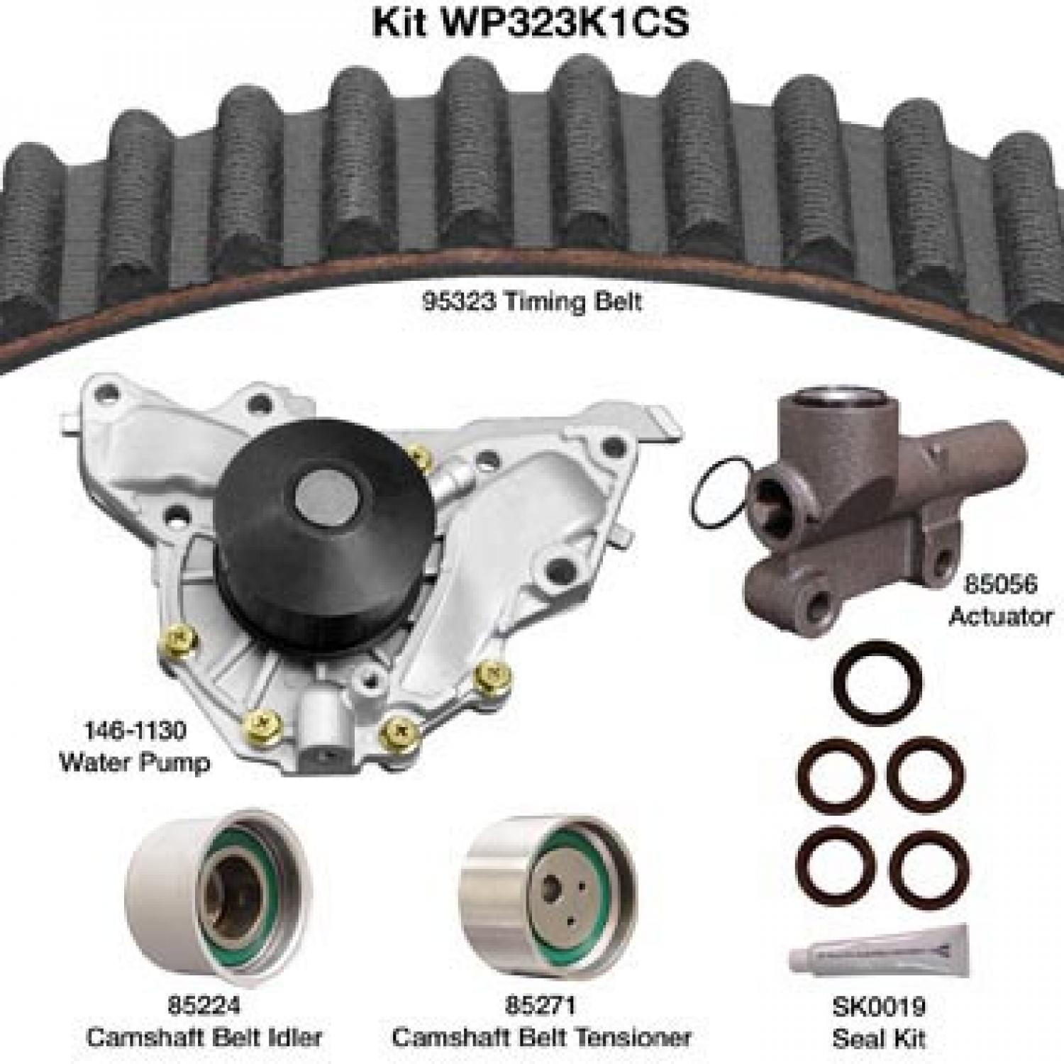 Dayco WP323K1CS - Engine Timing Belt Kit with Water Pump Dayco WP323K1CS Engine Timing Belt Kit with Water Pump product image 1 of 1