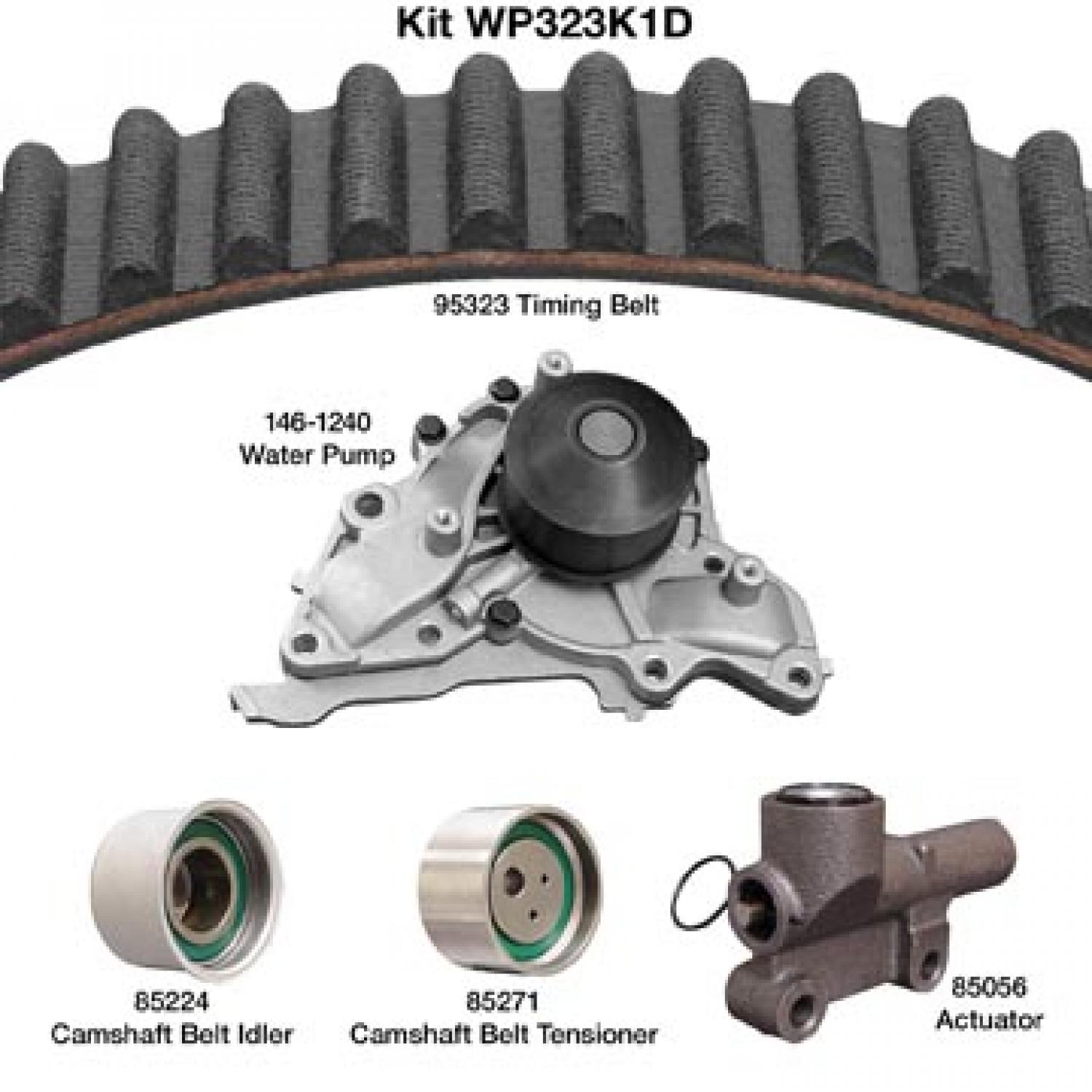 Dayco WP323K1D Engine Timing Belt Kit with Water Pump product image 1 of 1