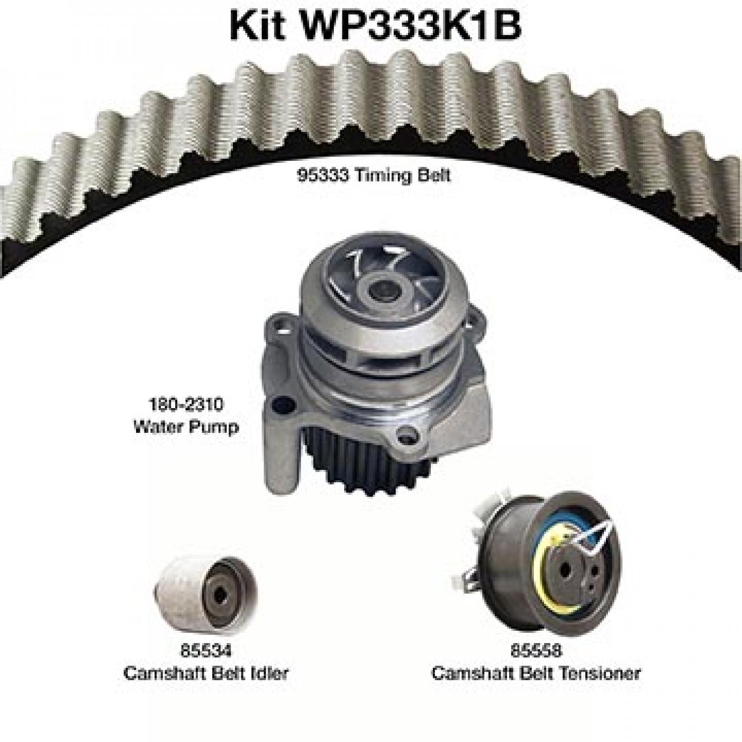 Dayco WP333K1B - Engine Timing Belt Kit with Water Pump Dayco WP333K1B Engine Timing Belt Kit with Water Pump product image 1 of 1