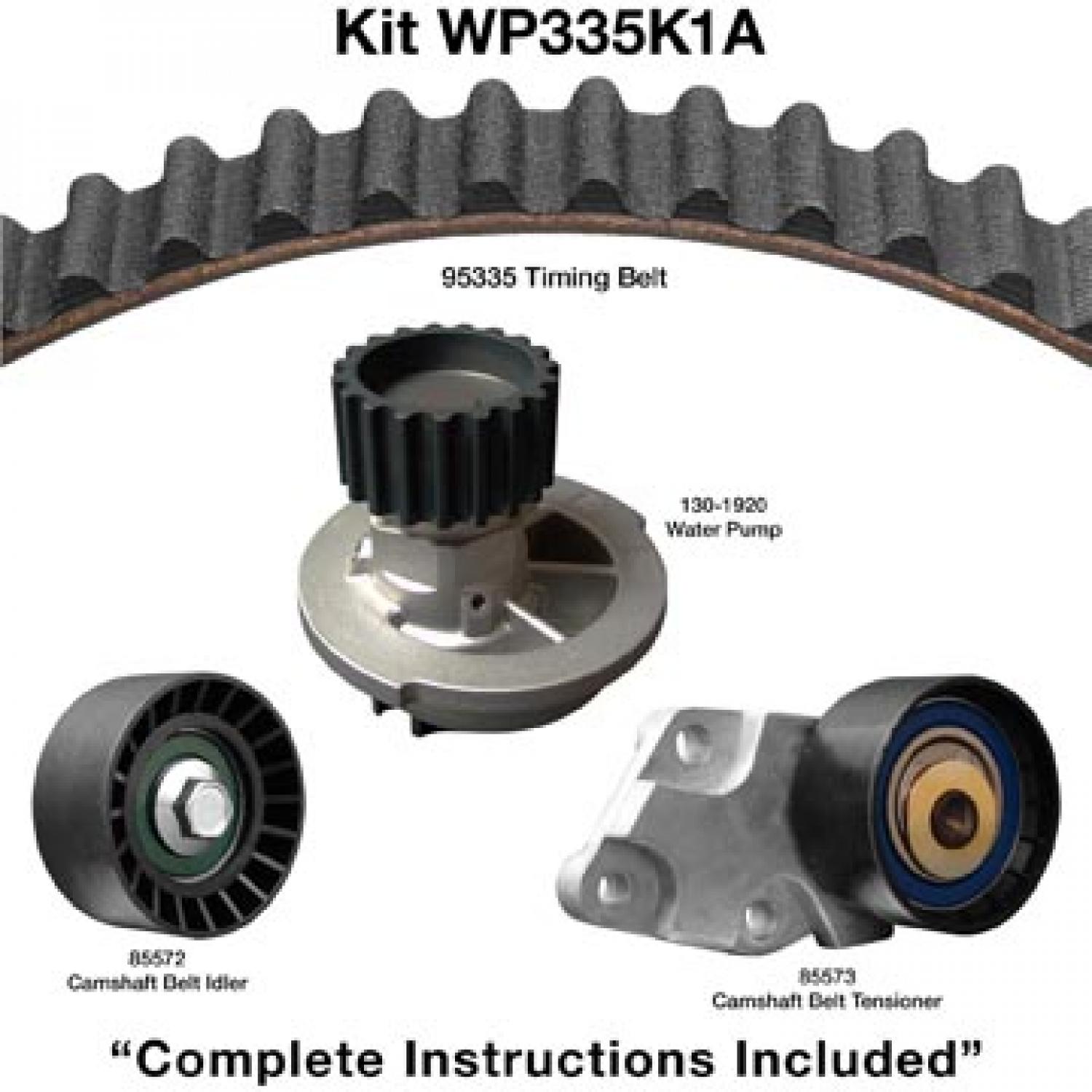 Dayco WP335K1A Engine Timing Belt Kit with Water Pump product image 1 of 1