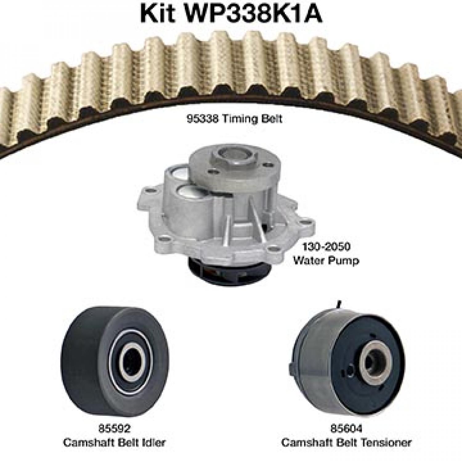 Dayco WP338K1A Engine Timing Belt Kit with Water Pump product image 1 of 1