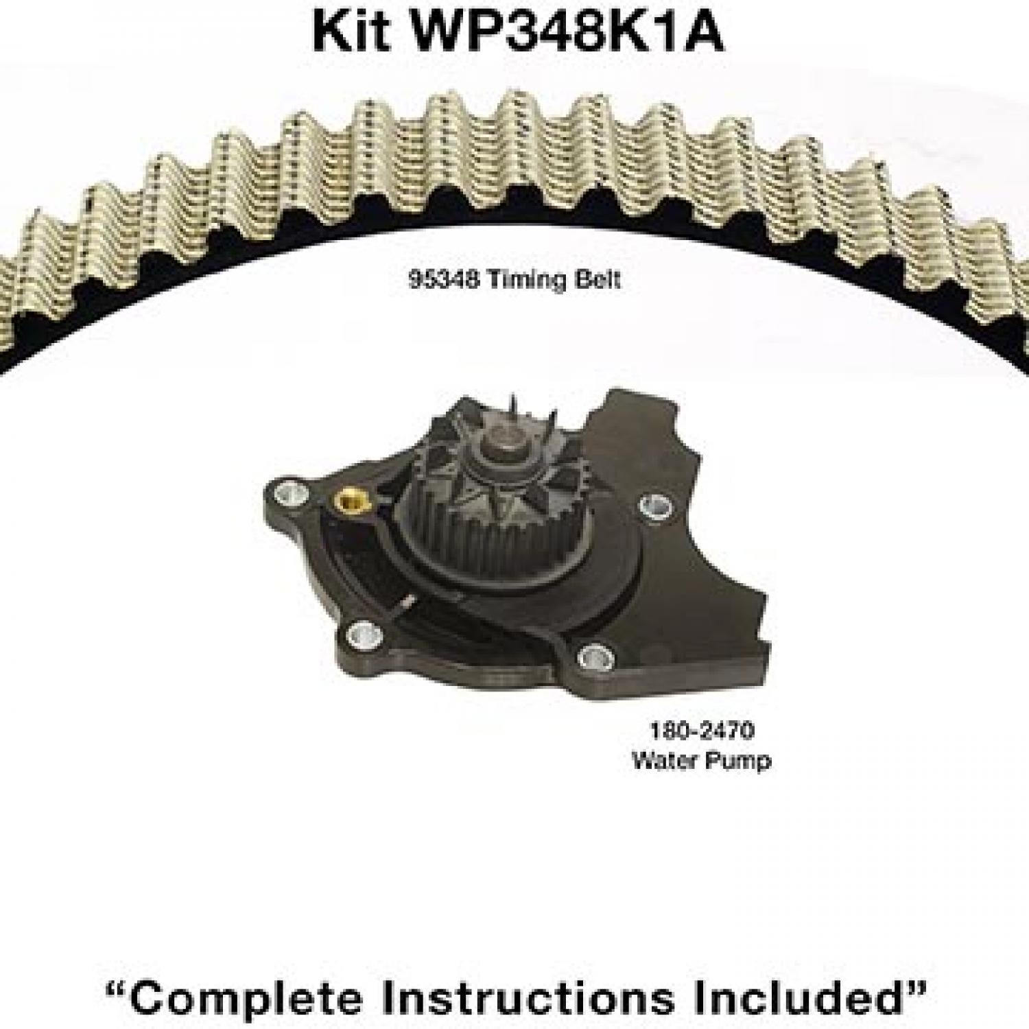 Dayco WP348K1A Engine Timing Belt Kit with Water Pump product image 1 of 1