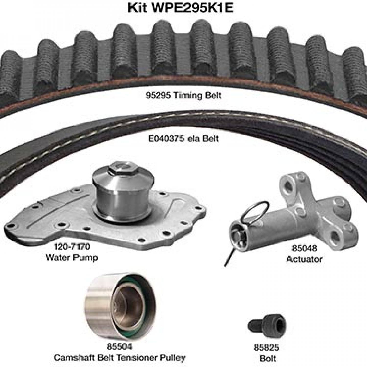 Dayco WPE295K1E Engine Timing Belt Kit with Water Pump product image 1 of 1