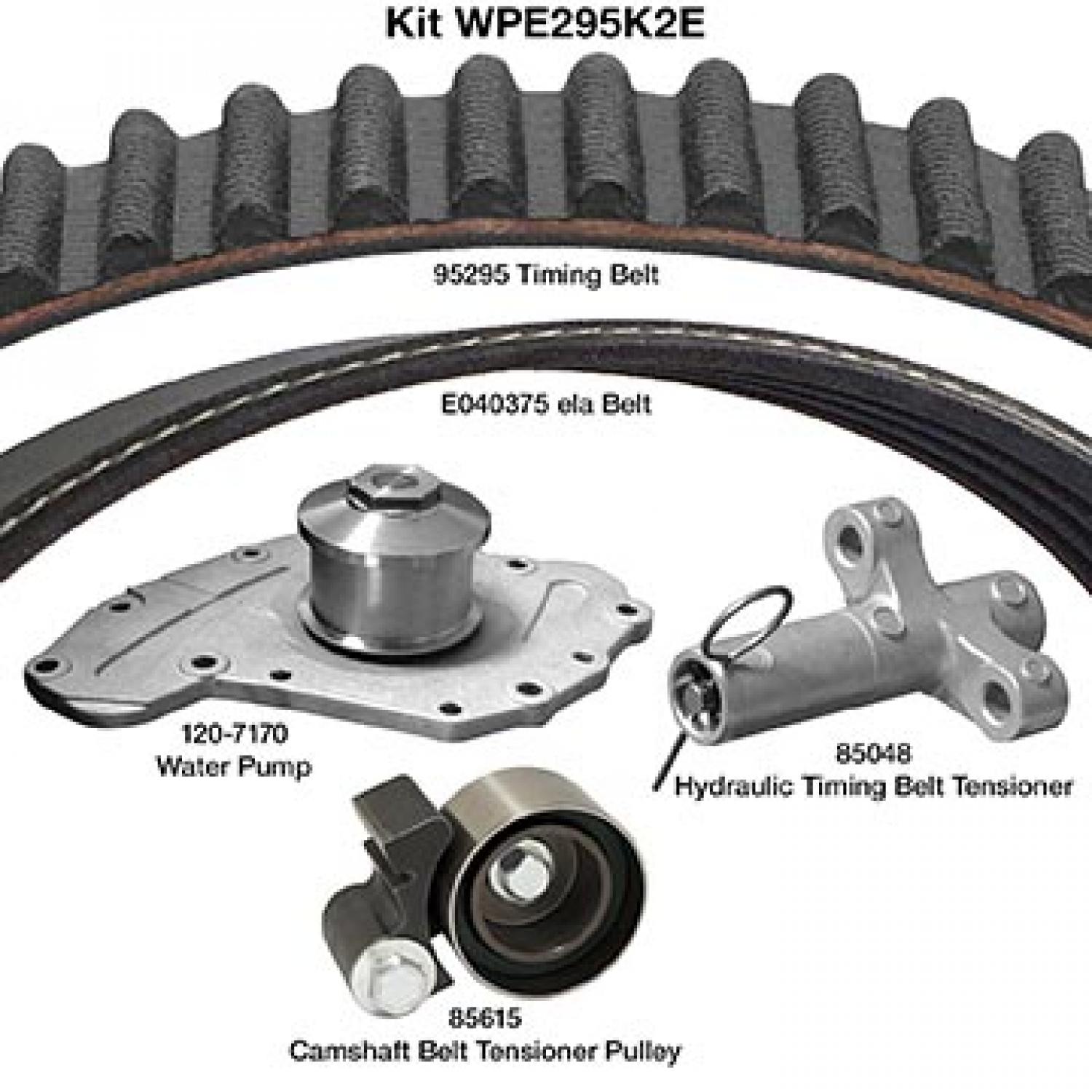 Dayco WPE295K2E Engine Timing Belt Kit with Water Pump product image 1 of 1