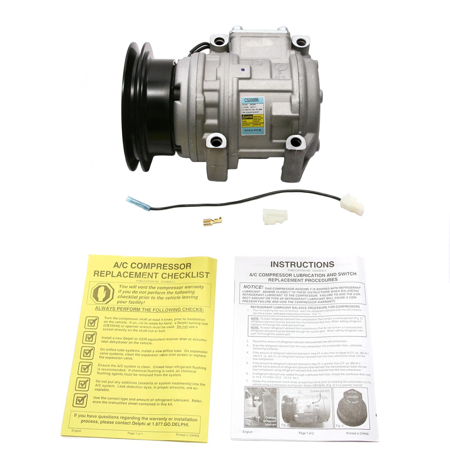 Delphi CS20095 A/C Compressor product image 8 of 9