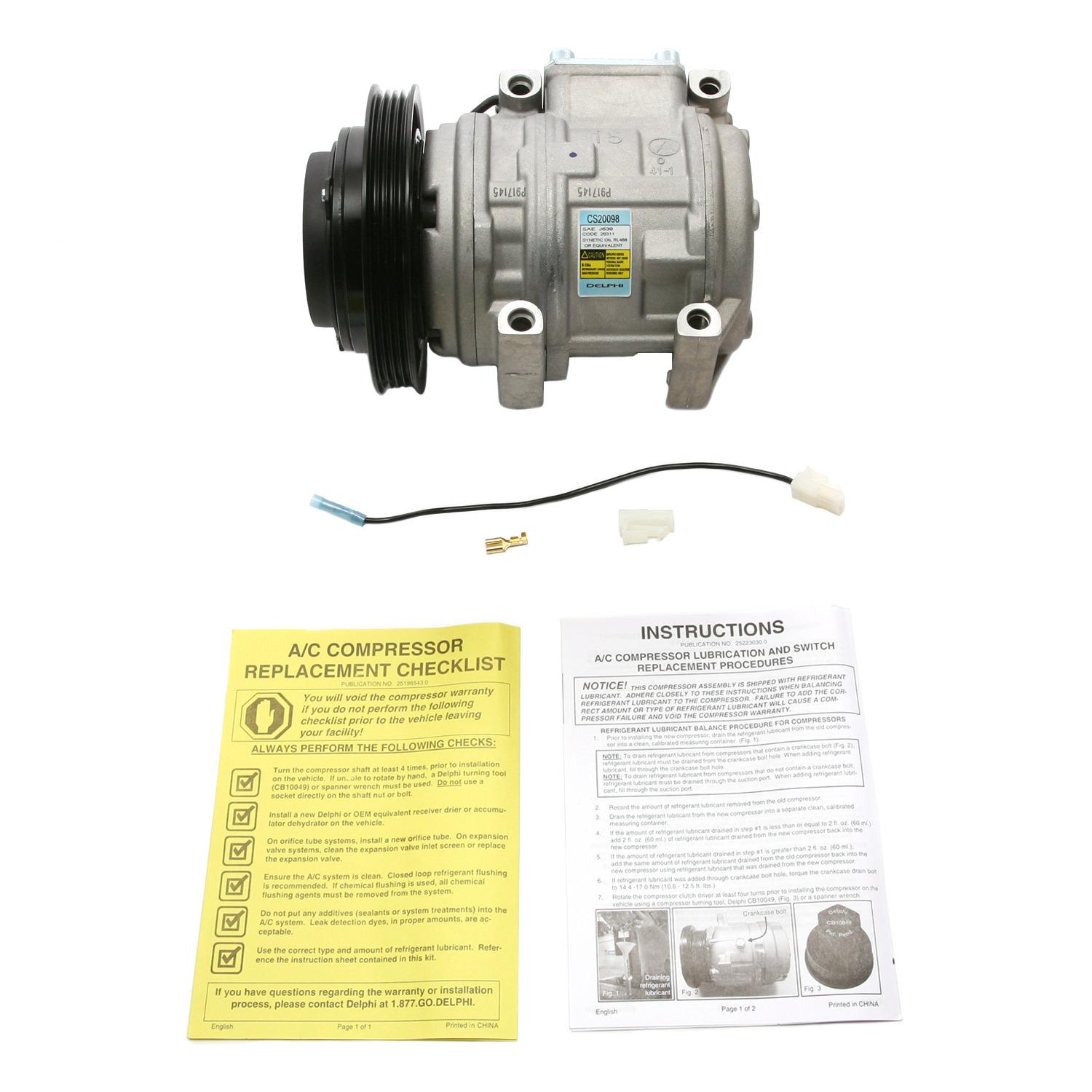 Delphi CS20098 A/C Compressor product image 6 of 9
