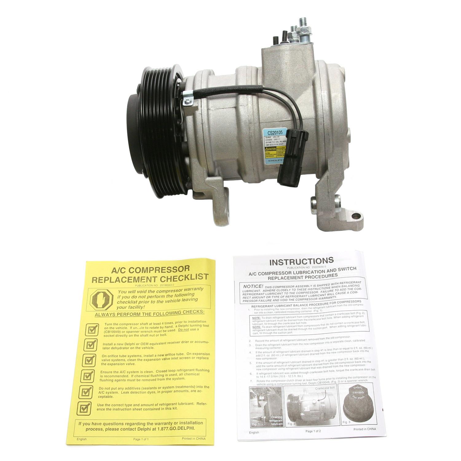 Delphi CS20105 - A/C Compressor Delphi CS20105 A/C Compressor product image 4 of 7