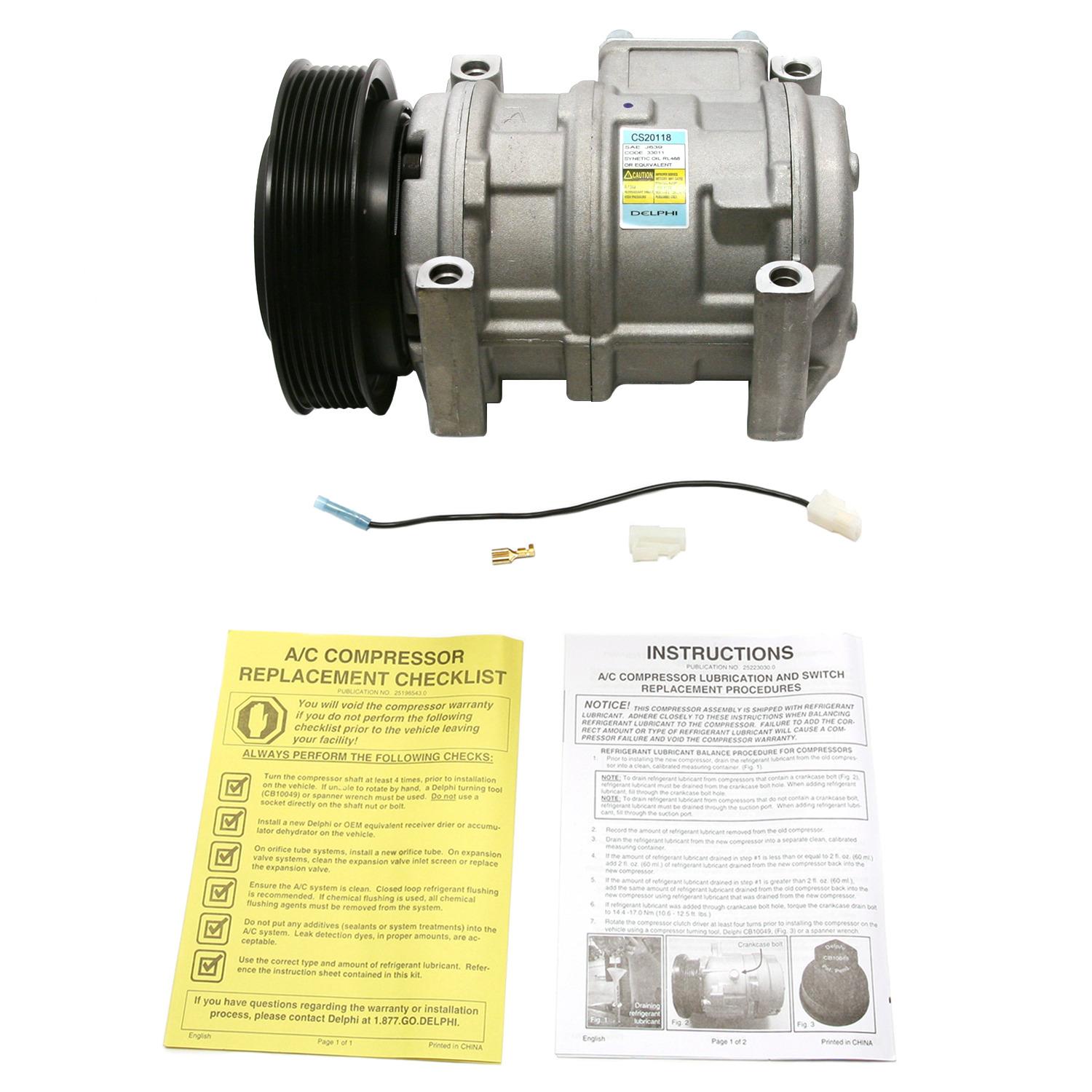 Delphi CS20118 A/C Compressor product image 8 of 9